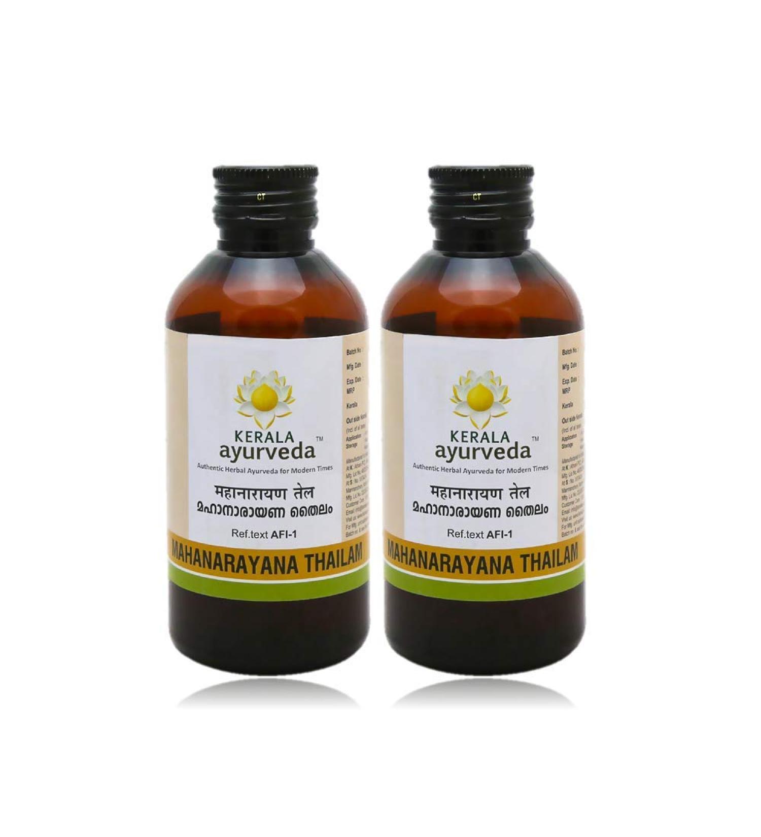 Kerala Ayurveda Mahanarayana Thailam 200 ml set van 2 - Buy Online on GoSupps.com