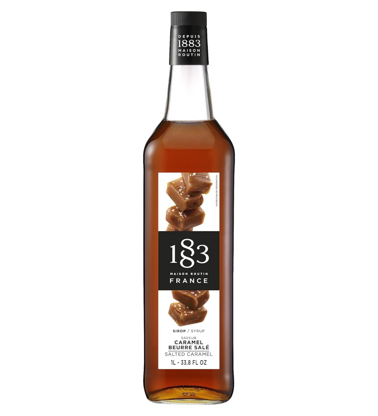 Maison Routin 1883 Salted Caramel Syrup Glass Bottle 1000 Milliliter - Buy Online on GoSupps.com