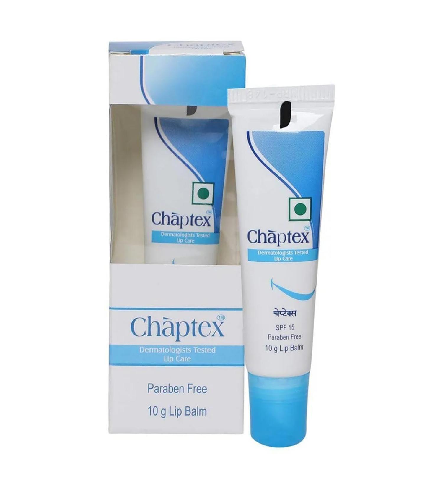 Pharm Chaptex SPF 15 Lip Care Lip Balm | Paraben-Free 10g White - Buy Online on GoSupps.com