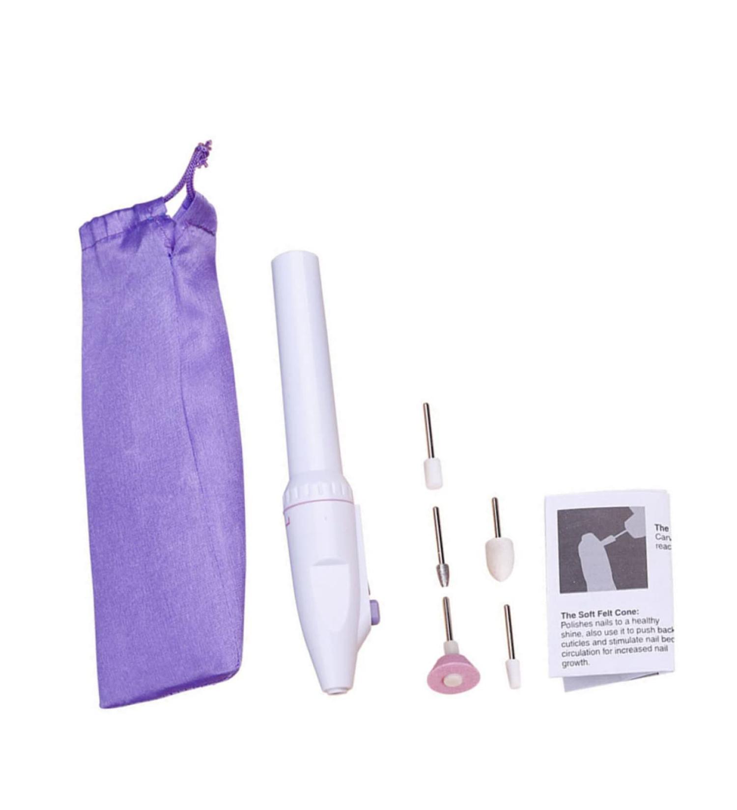 Housoutil 1set Nail Polisher Manicure Drill Bits Exfoliating Exfoliation Electric Manicure File Manicure Pedicure Kit Electric Trimmer Ear Piercer Kit Mini White Nail File Abs - Buy Online on GoSupps.com