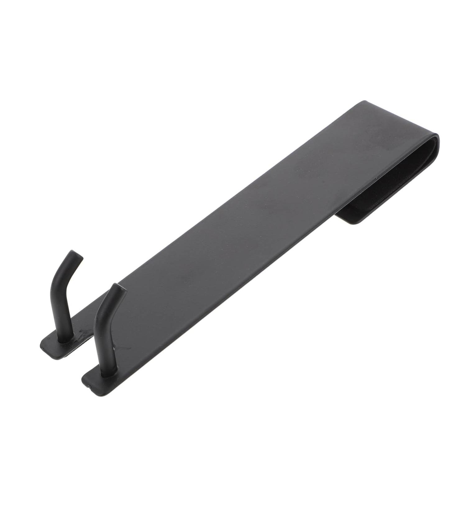 Artibetter Glass Punch Home Hooks Clothes for Frameless Hanger Hook Long Black The Stainless Double Door 18X4.2CM Black - Buy Online on GoSupps.com