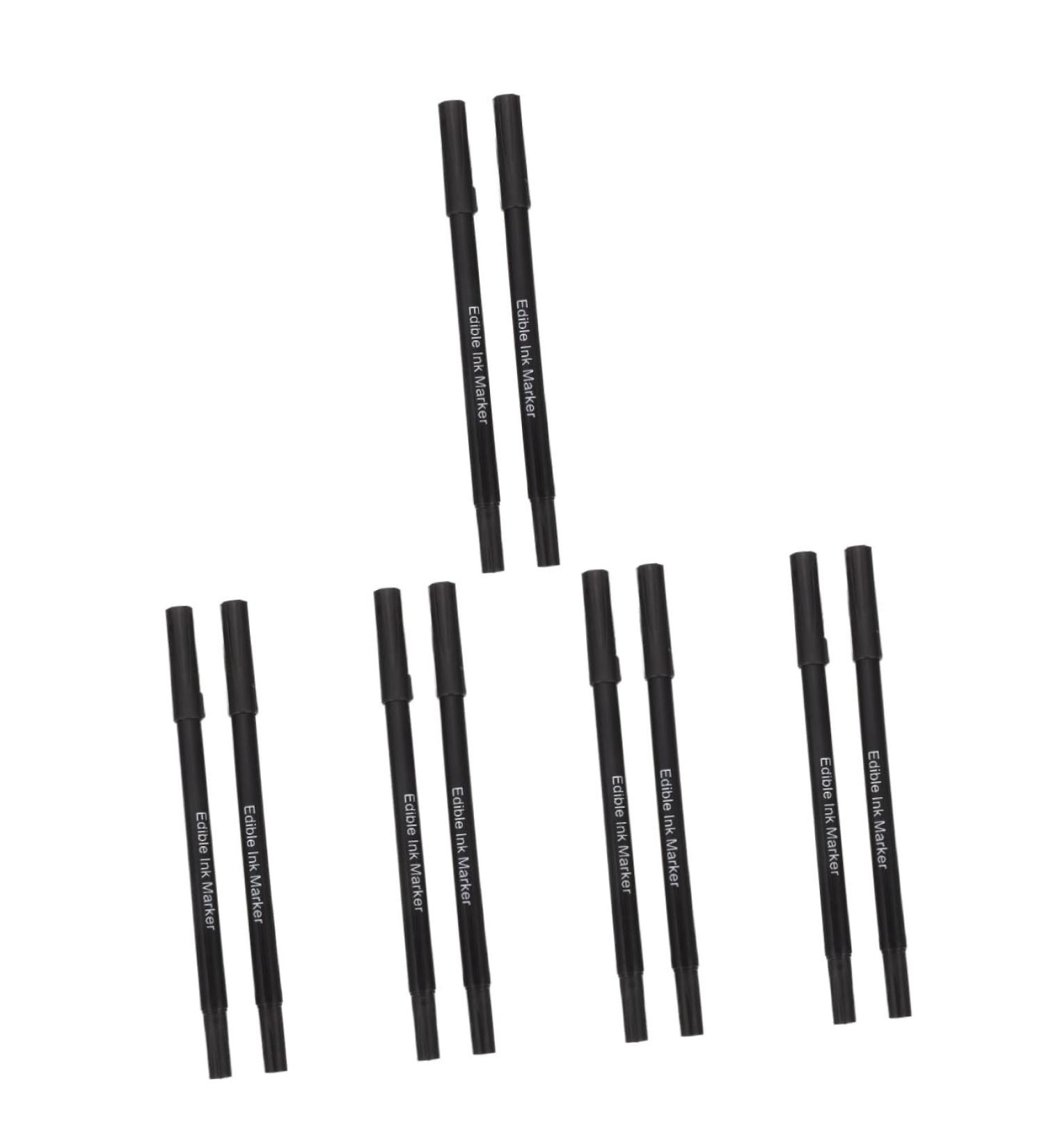 BESTonZON 10 Pcs Baking Pen Edible Ink Marker Baking Ink Pen Baking Painting Pens Edible Pens for Cookie Decorating Edible Ink Pen Dual Tip Markers Plastic Double Head Decorate - Buy Online on GoSupps.com
