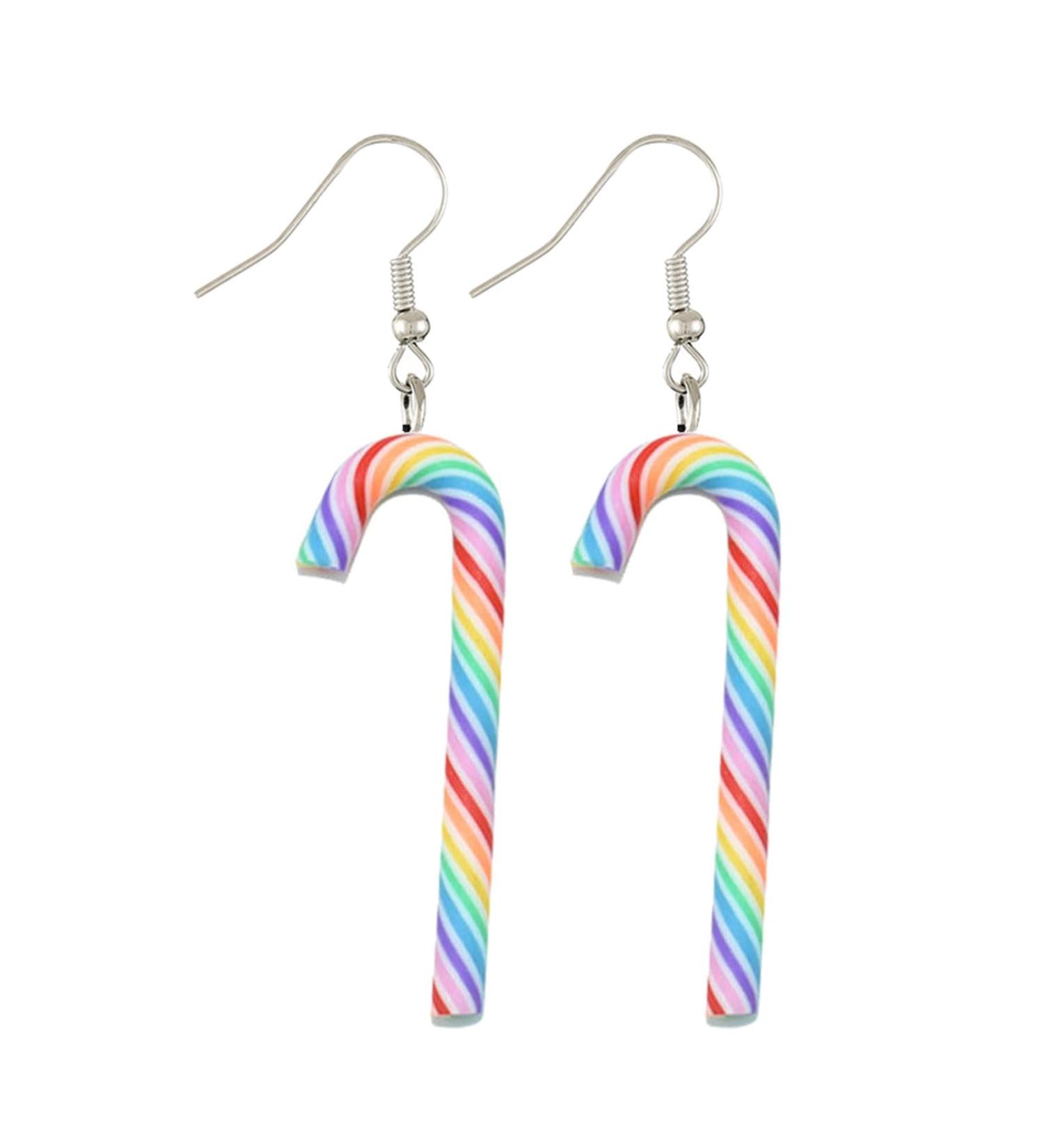 Feylie Handmade Christmas Crutch Earrings - Cute Candy Accessories for Everyday Wear - Buy Online on GoSupps.com