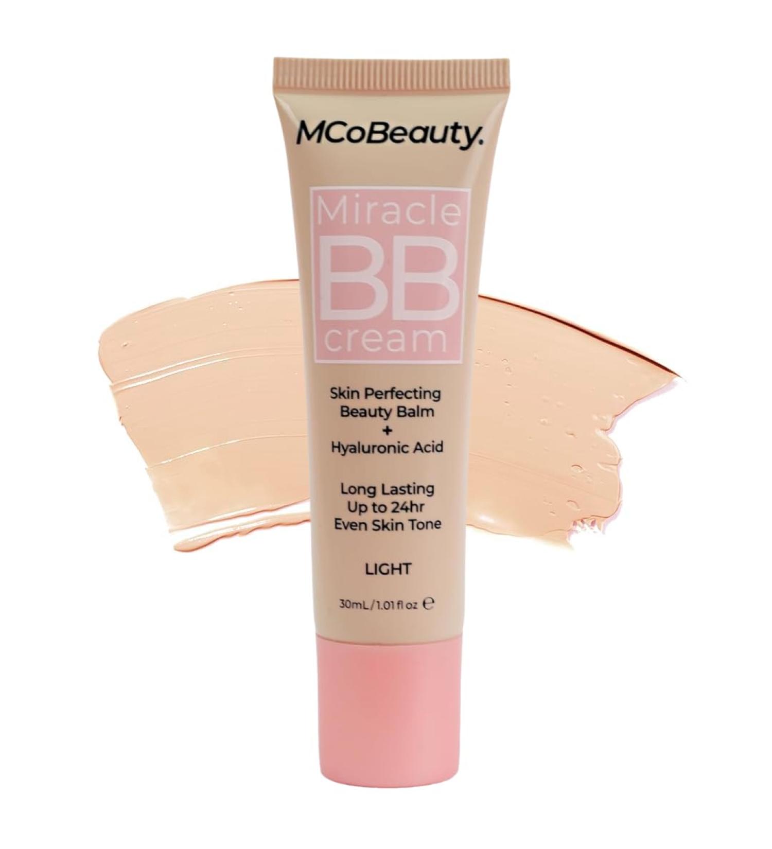 MCoBeauty - Miracle BB Cream - Primes and Tints - Everyday Skin Tone Balancing Face - Contains Hyaluronic Acid and Glycerin - Cream Light Shade 1 Fl Oz (Pack of 1) Light - Buy Online on GoSupps.com