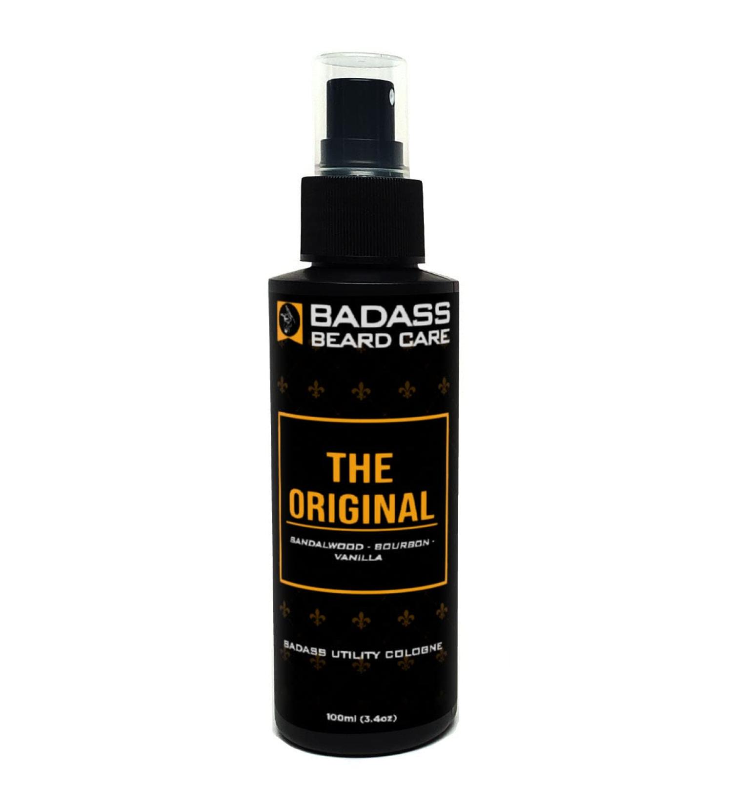 Badass Beard Care Beard Utility Cologne - THE ORIGINAL 3.4 oz - All Natural Ingredients to Keep your Beard Fresh The Original 1 Count (Pack of 1)