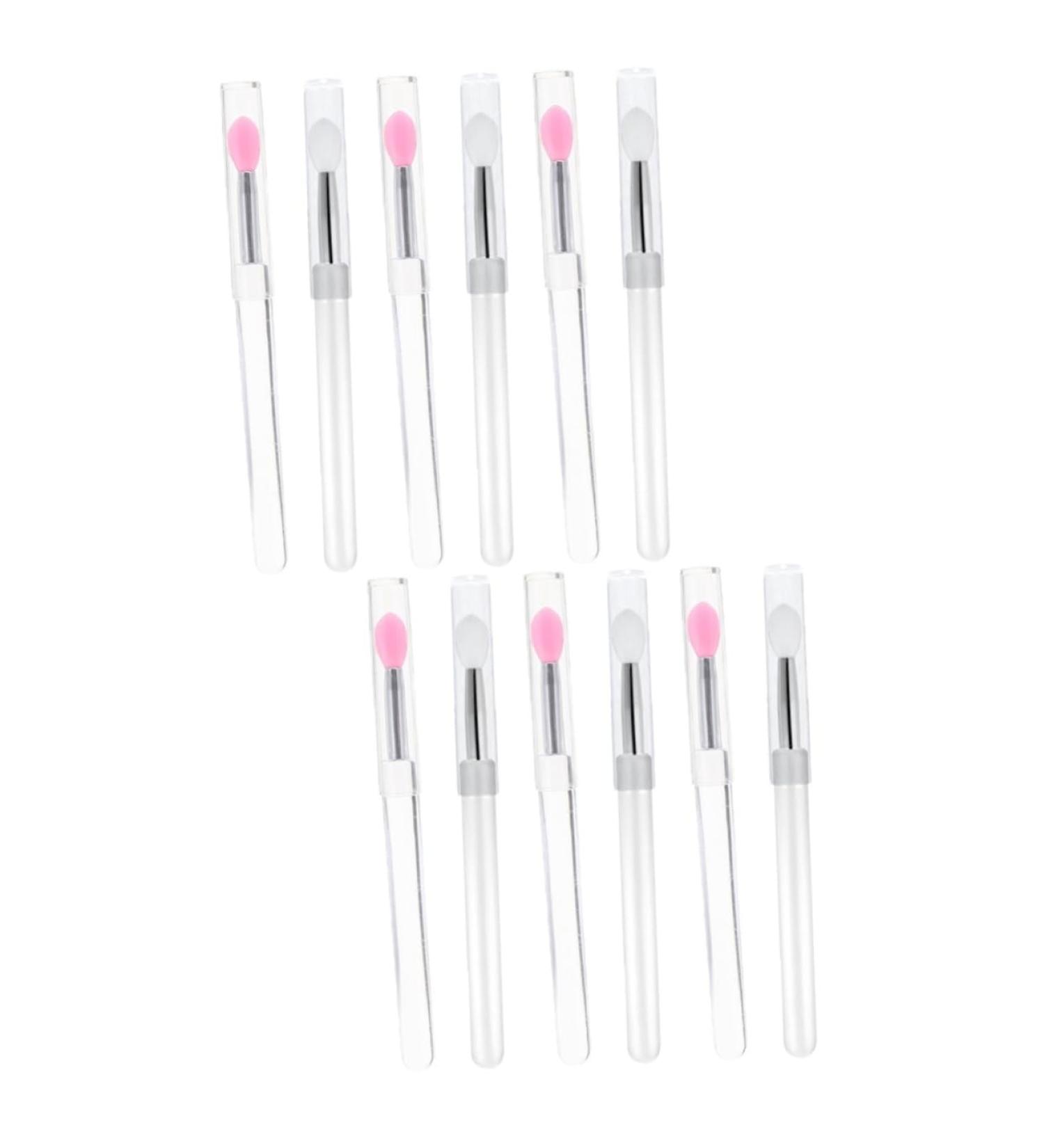 POPETPOP 12 Pcs Silicone Lip Brush Set - Makeup Beauty Tools for Lipstick & Eye Shadow - Portable Applicators & Accessories - Buy Online on GoSupps.com