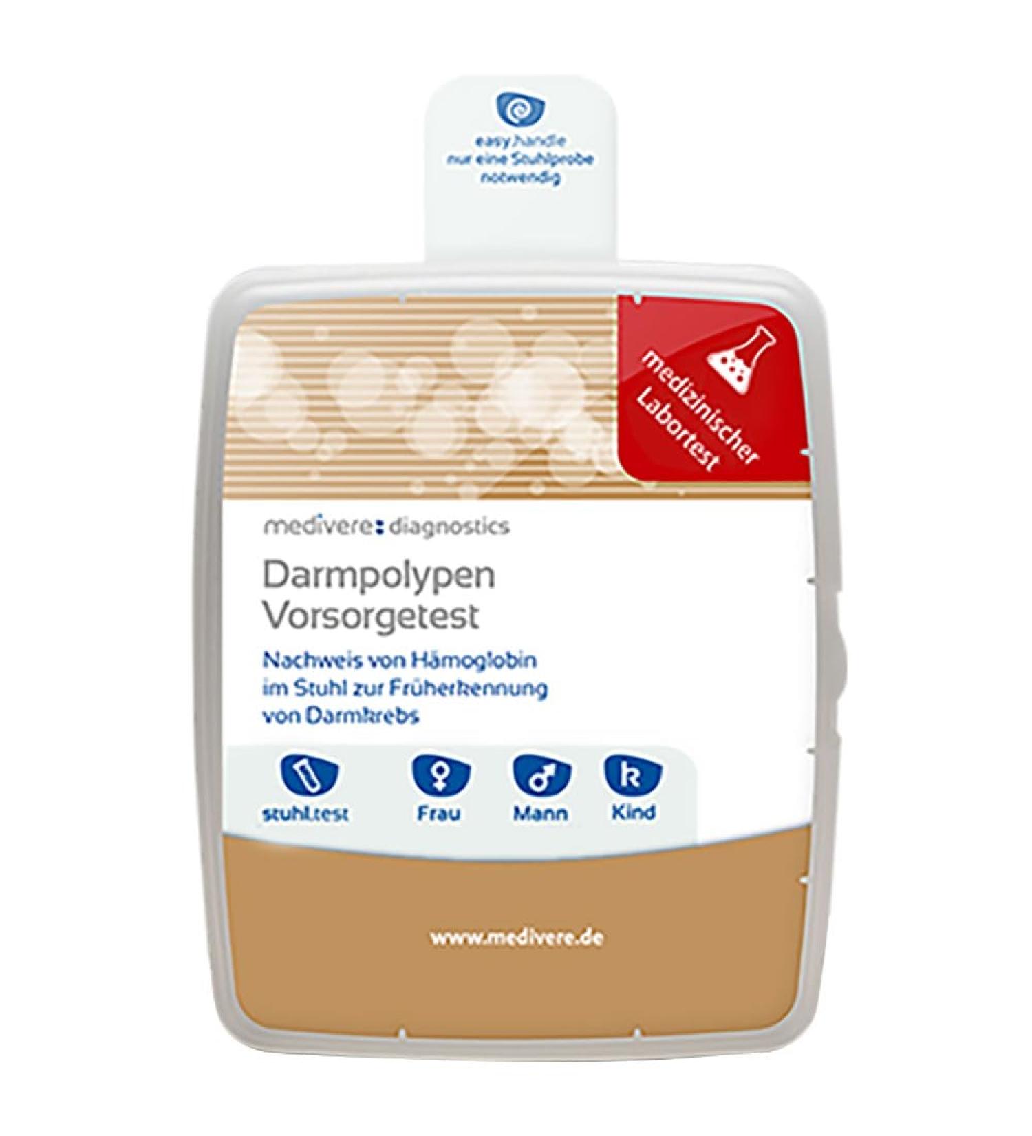 Medivere Colon Polyps Screening Test | At-Home Stool Test for Blood Detection | Lab Analysis for Early Colon Cancer Detection - Buy Online on GoSupps.com
