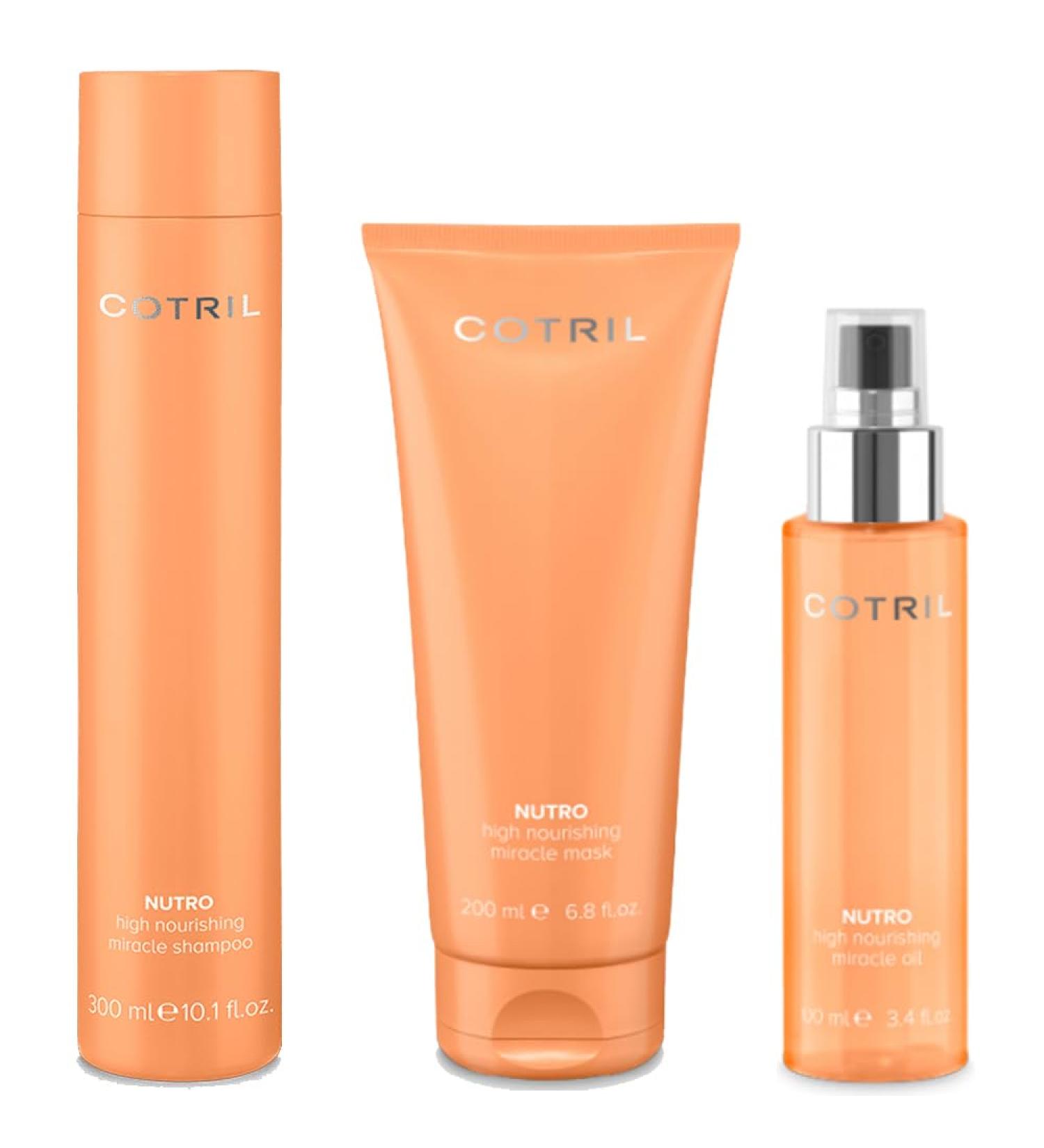 Cotril Nutro Miracle Intensive Shampoo 300 ml + mask 200 ml + oil 100 ml - Buy Online on GoSupps.com