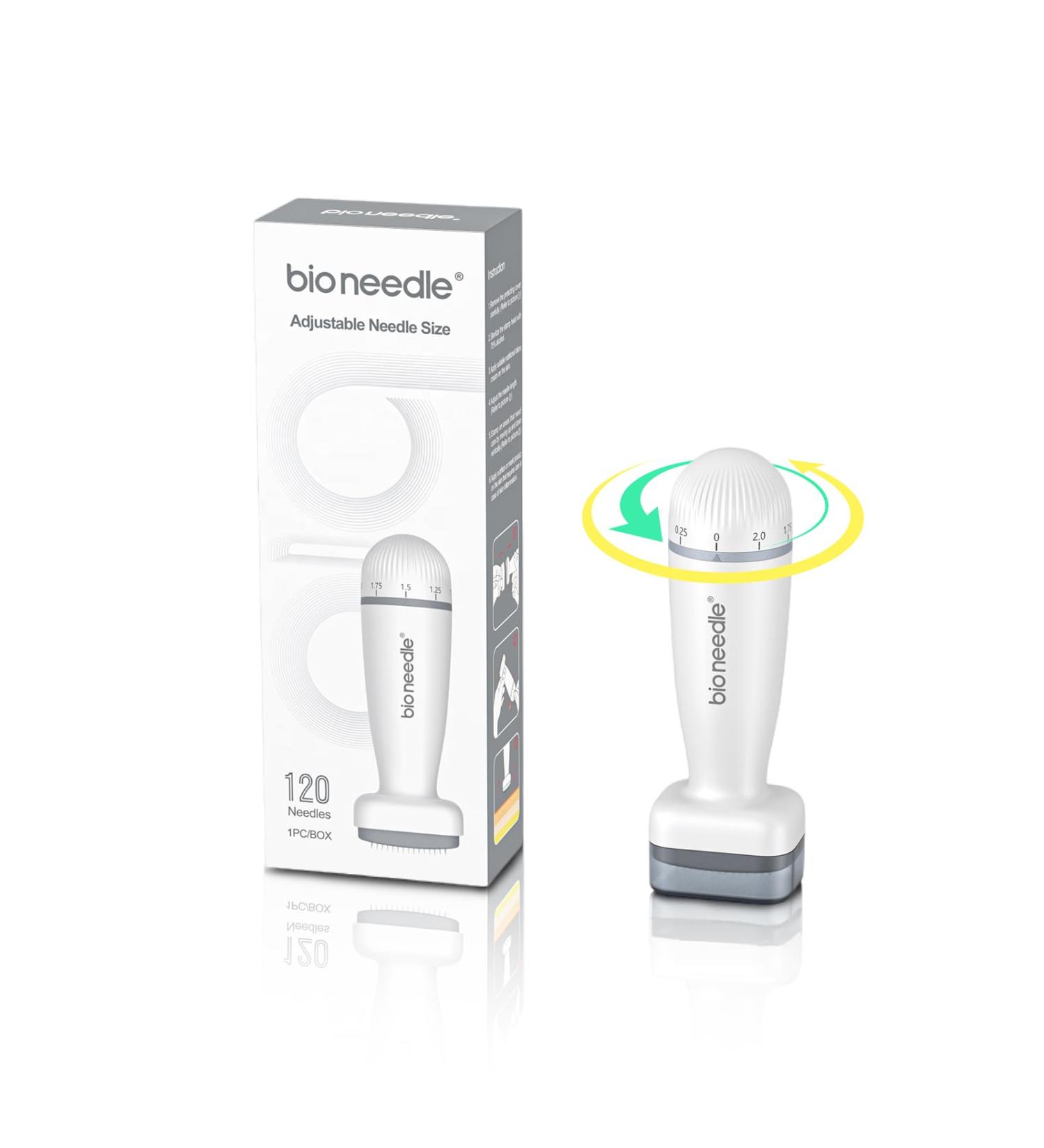 Derma Stamp with 120 Adjustable 2.0mm Titanium Pins Derma Stamp for Hair Beard Growth Microneedling Pen Micro Needle for Face Skin Rejuvenation Derma Roller Skin Care Beauty Tool for Women Men 120-A - Buy Online on GoSupps.com