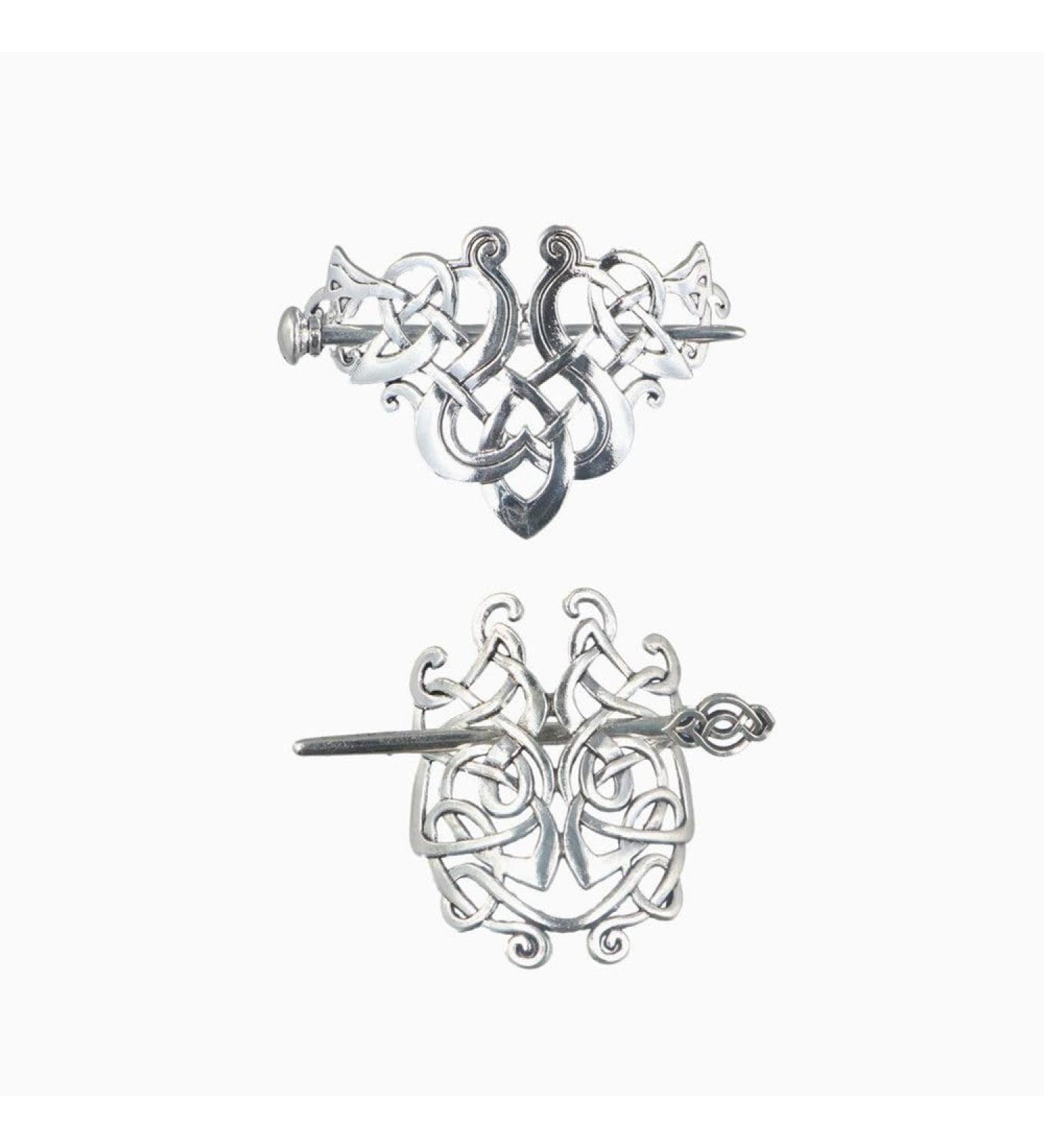 Vintage Silver Celtic Hair Slide Hairpin Celtic Knot Hair Stick Creative Hair Barrette Metal Hair Clips Hair Pin Hair Accessories for Women Girls - Buy Online on GoSupps.com