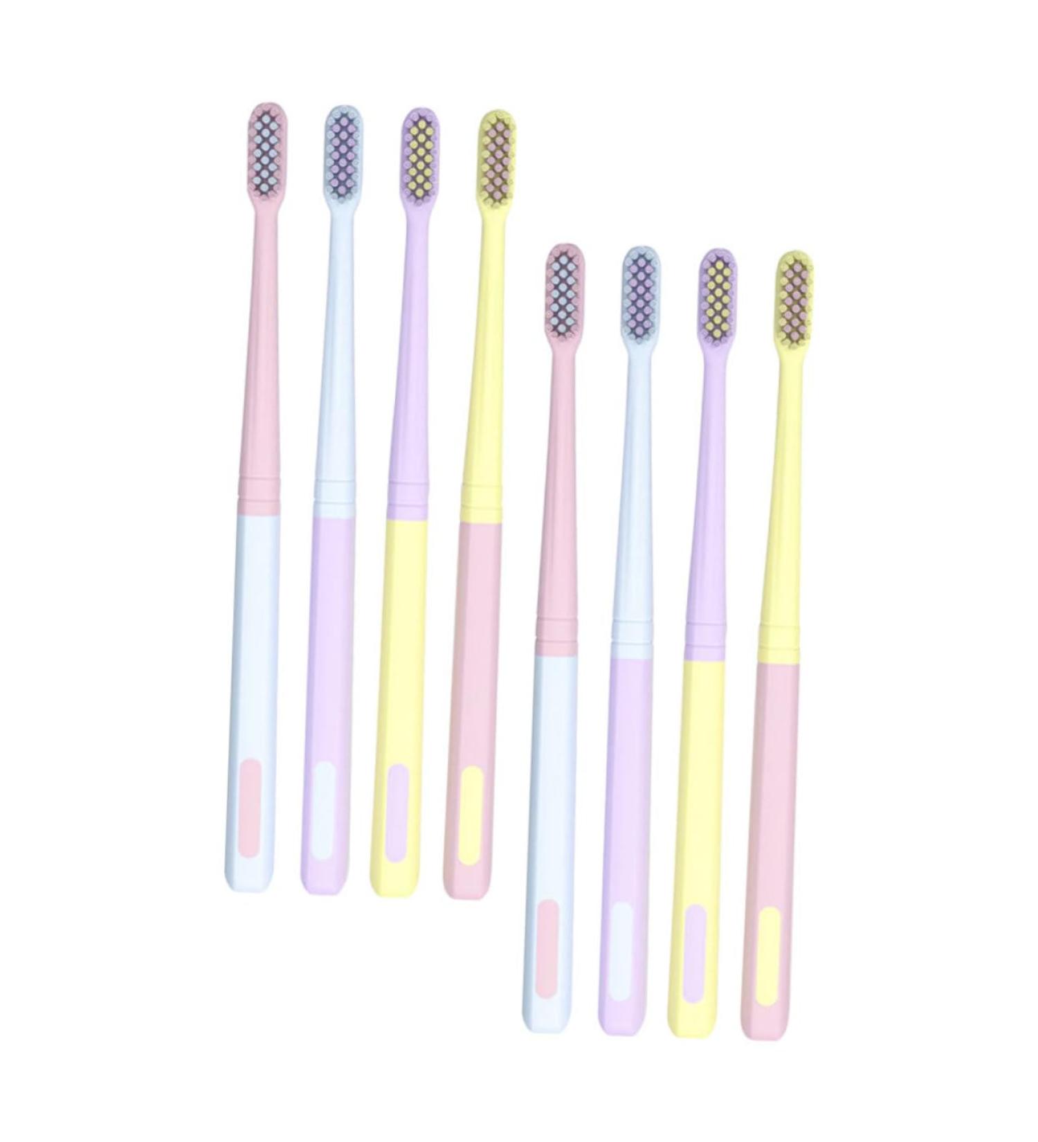 Healeved 8-St Macaron Toothbrush - Reusable Soft Micro Tooth Brushes for Sensitive Teeth | Travel-Friendly Hiking Toothbrush - Buy Online on GoSupps.com