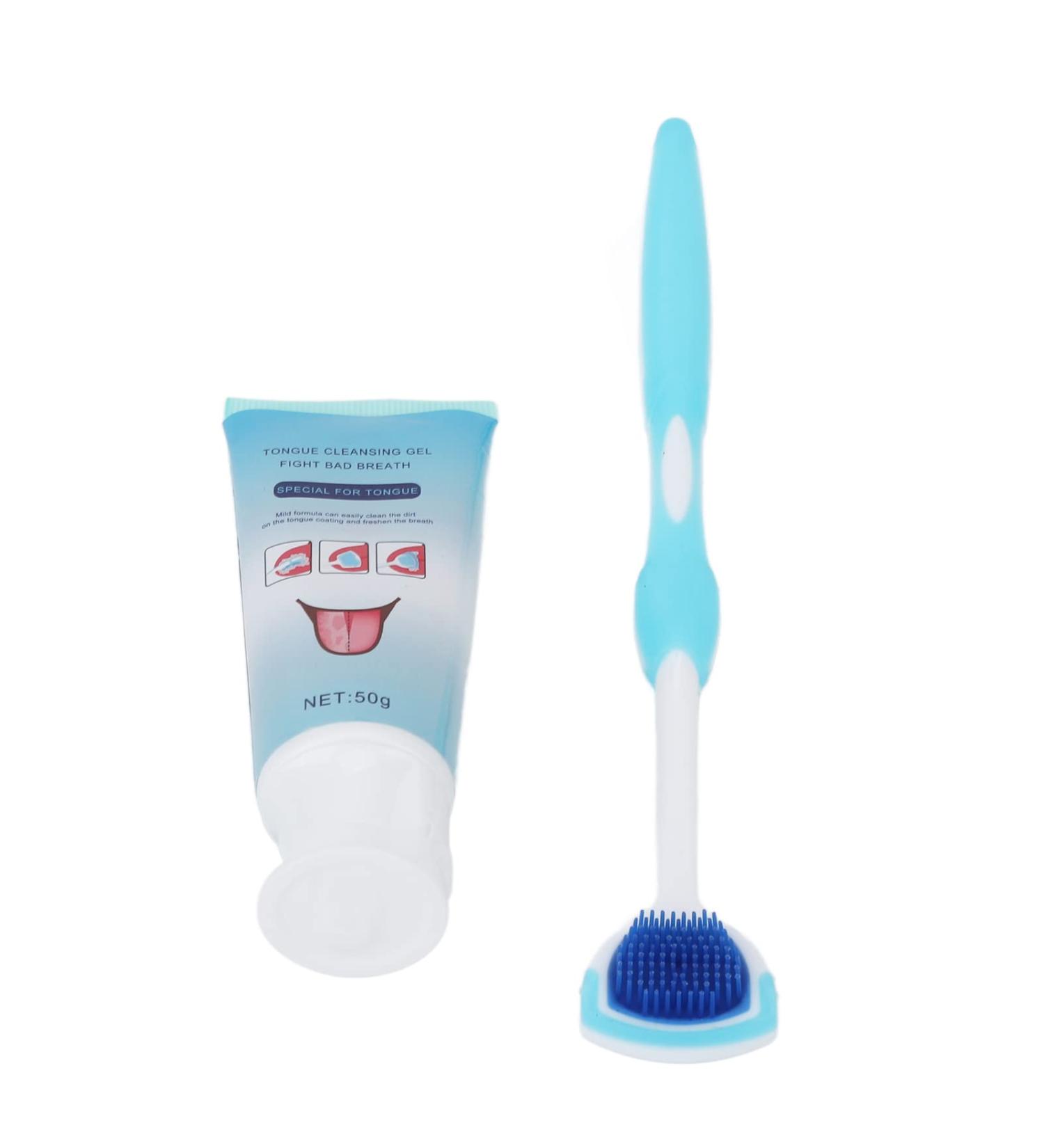 Buy Tongue Scraper Cleaner Set - Organic Material Ergonomic Long Handle for Optimal Oral Health - 50g - Buy Online on GoSupps.com