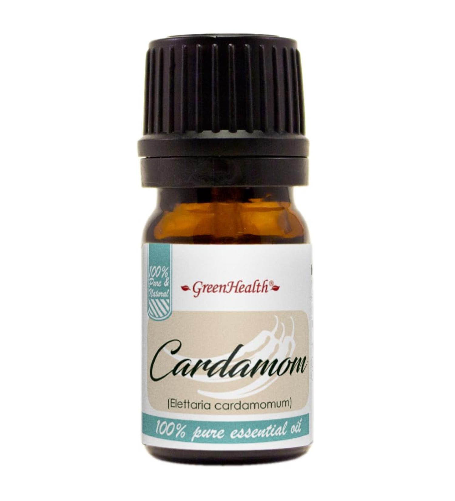 GreenHealth Cardamom 1/6 fl oz (5 ml) Glass Bottle 100% Pure Essential Oil - Buy Online on GoSupps.com