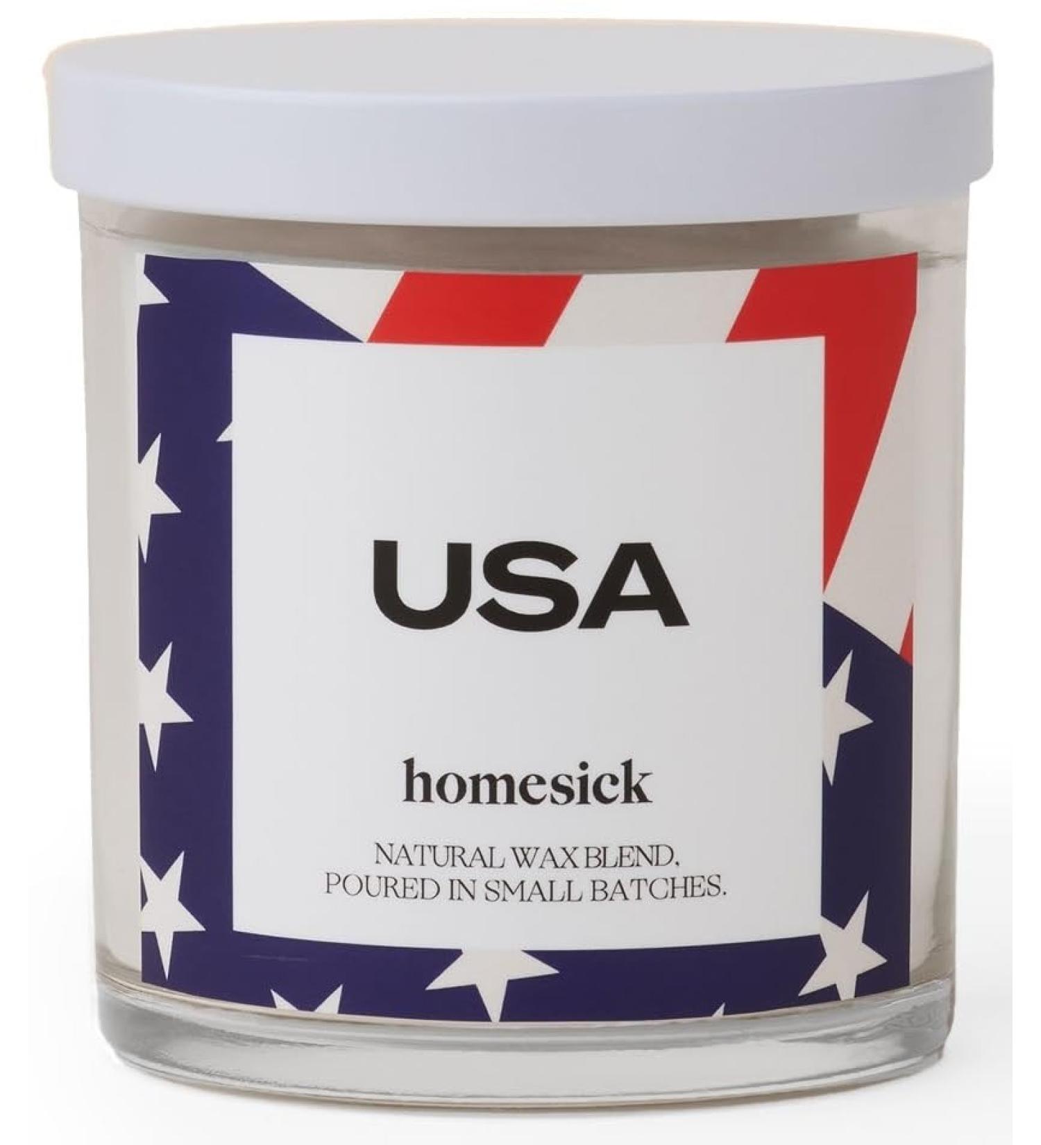 Buy Homesick Premium Scented Candle - USA Apple Nutmeg & Clove - 7.5 oz Aromatherapy Gift - 30-35 Hour Burn - Soy Blend Home Decor - Buy Online on GoSupps.com