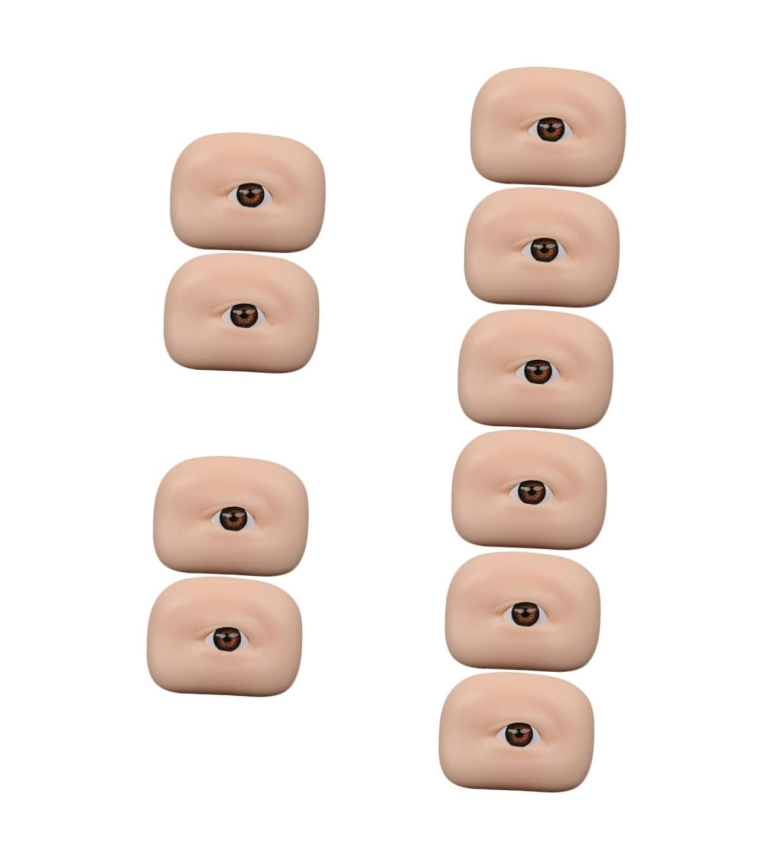 Beavorty 10 Pcs Eye Practice Skin Eyeshadow Eyebrows Skin Pad Eyebrow Makeup Board Semi-permanent Props 1 count (Pack of 1) As Shownx5pcs - Buy Online on GoSupps.com
