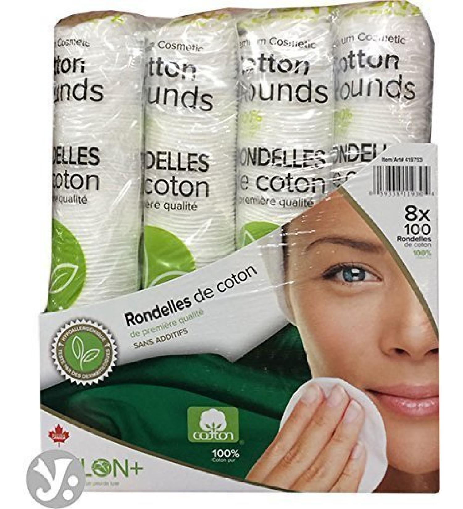 Delon 100% Cleansing Cotton Rounds 800 Count by Delon 100% Cleansing Cotton