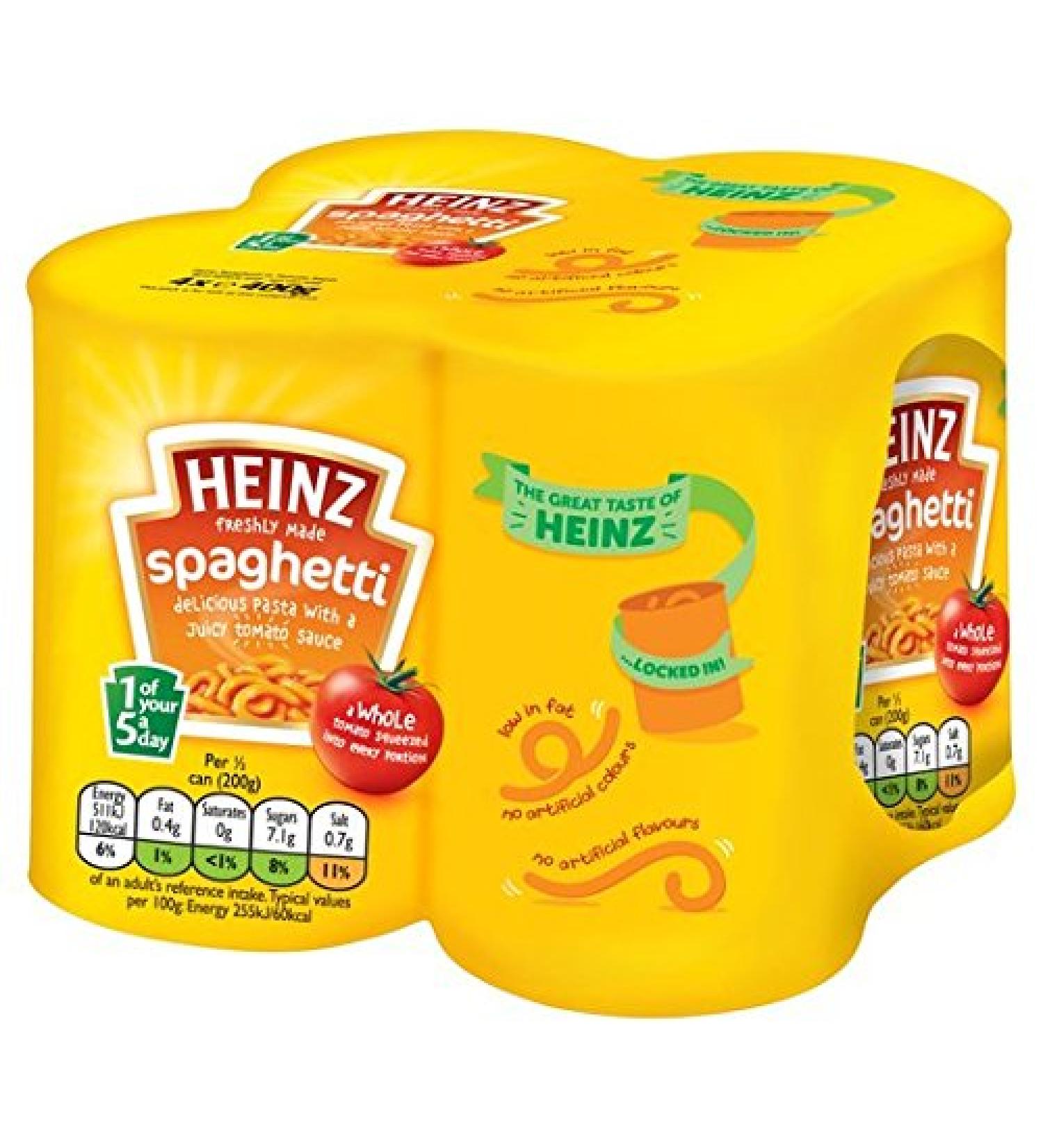 HEINZ Heinz Spaghetti in Tomato Sauce 4 x 400 g