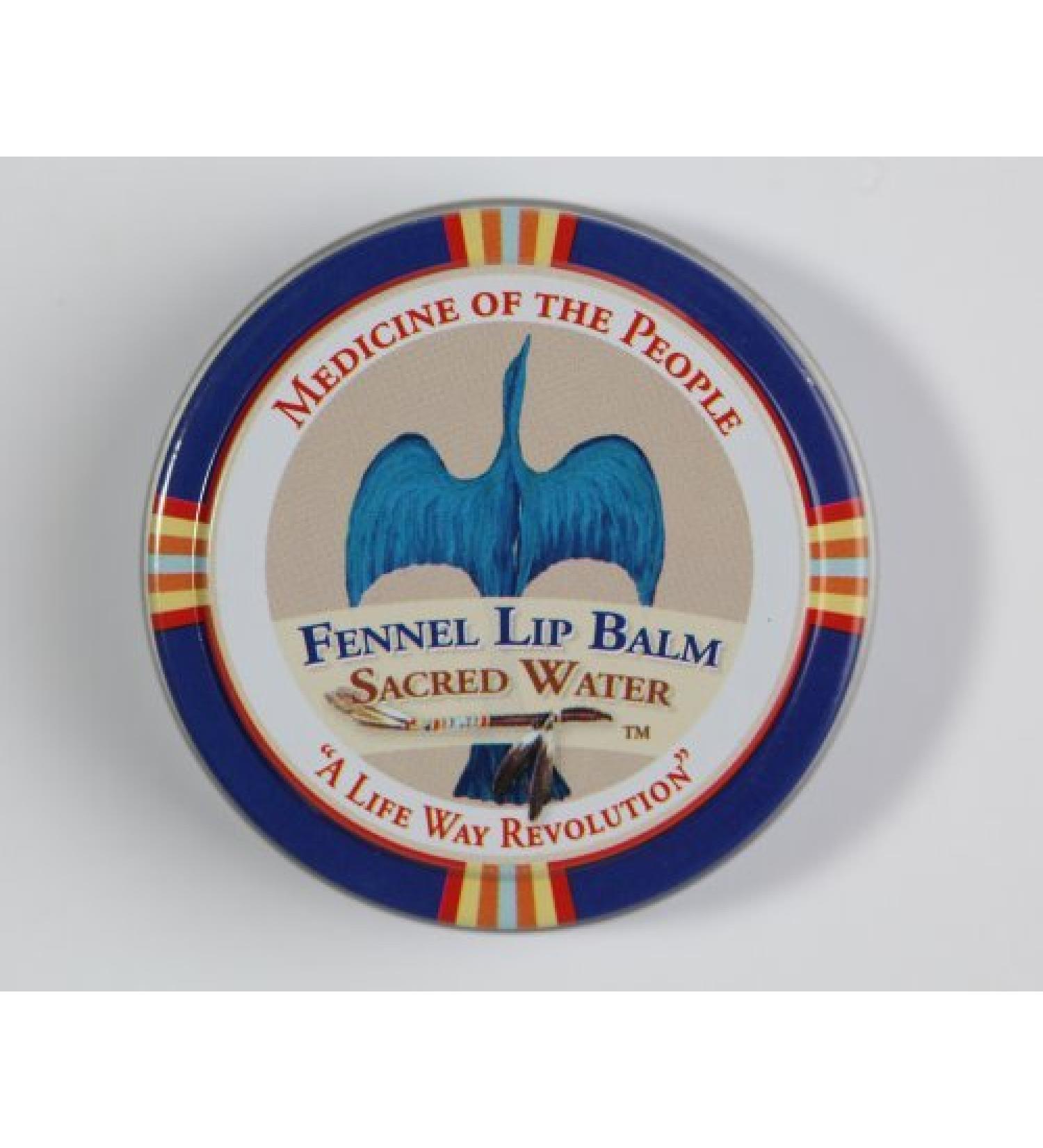 3 Tins of Navajo Medicine of The People Fennel Lip Balm - Sacred Water - 0.75 oz Each - Christmas Stocking Stuffer - Powwow