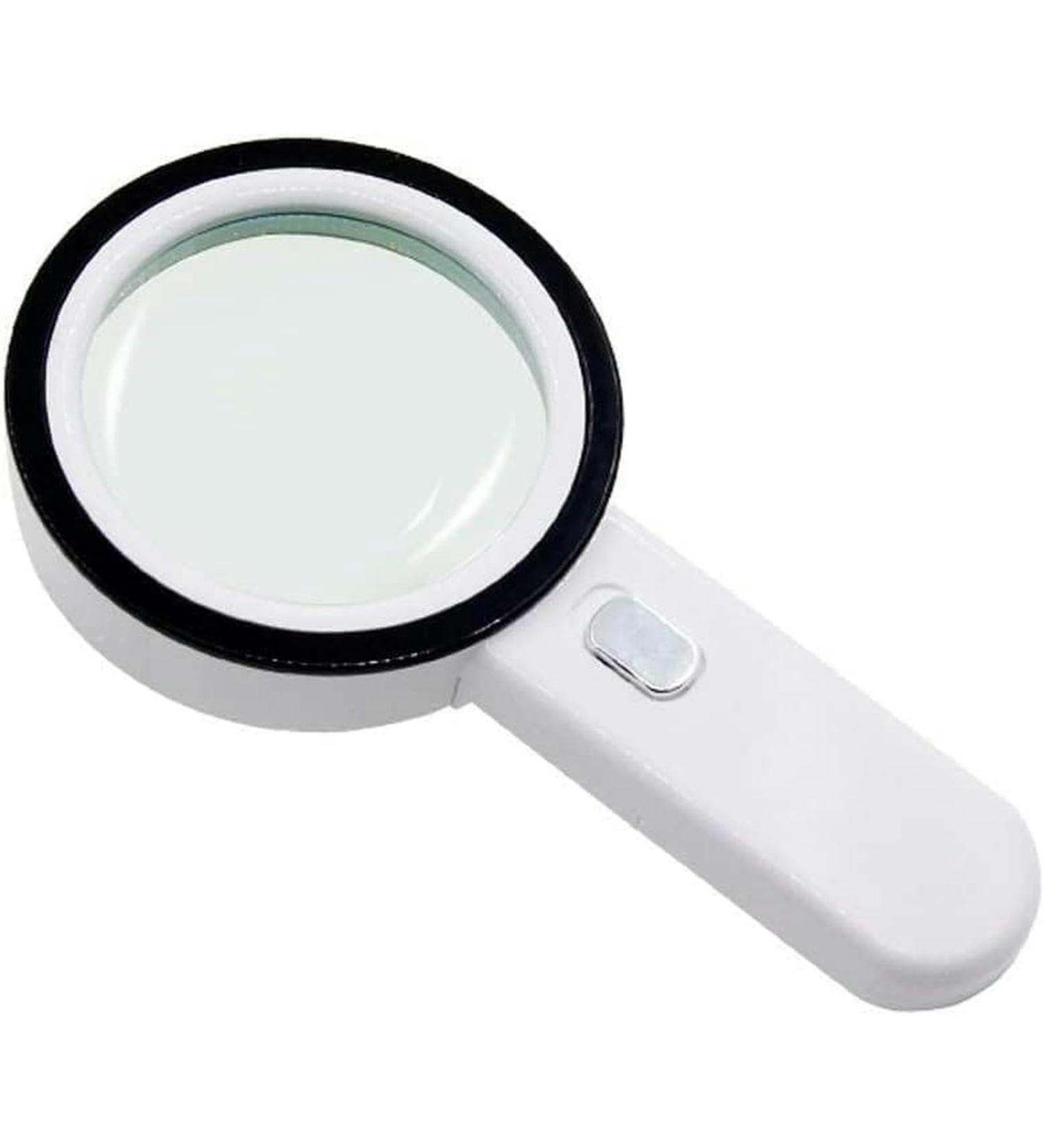 Portable Magnifier Extra Large with 12 LED Handheld and Light 30X Size Illuminated Magnifier Large 100mm Distortion-Free Illuminated Magnifier with Glass Lens Compatible wi Full of Stars - Buy Online on GoSupps.com