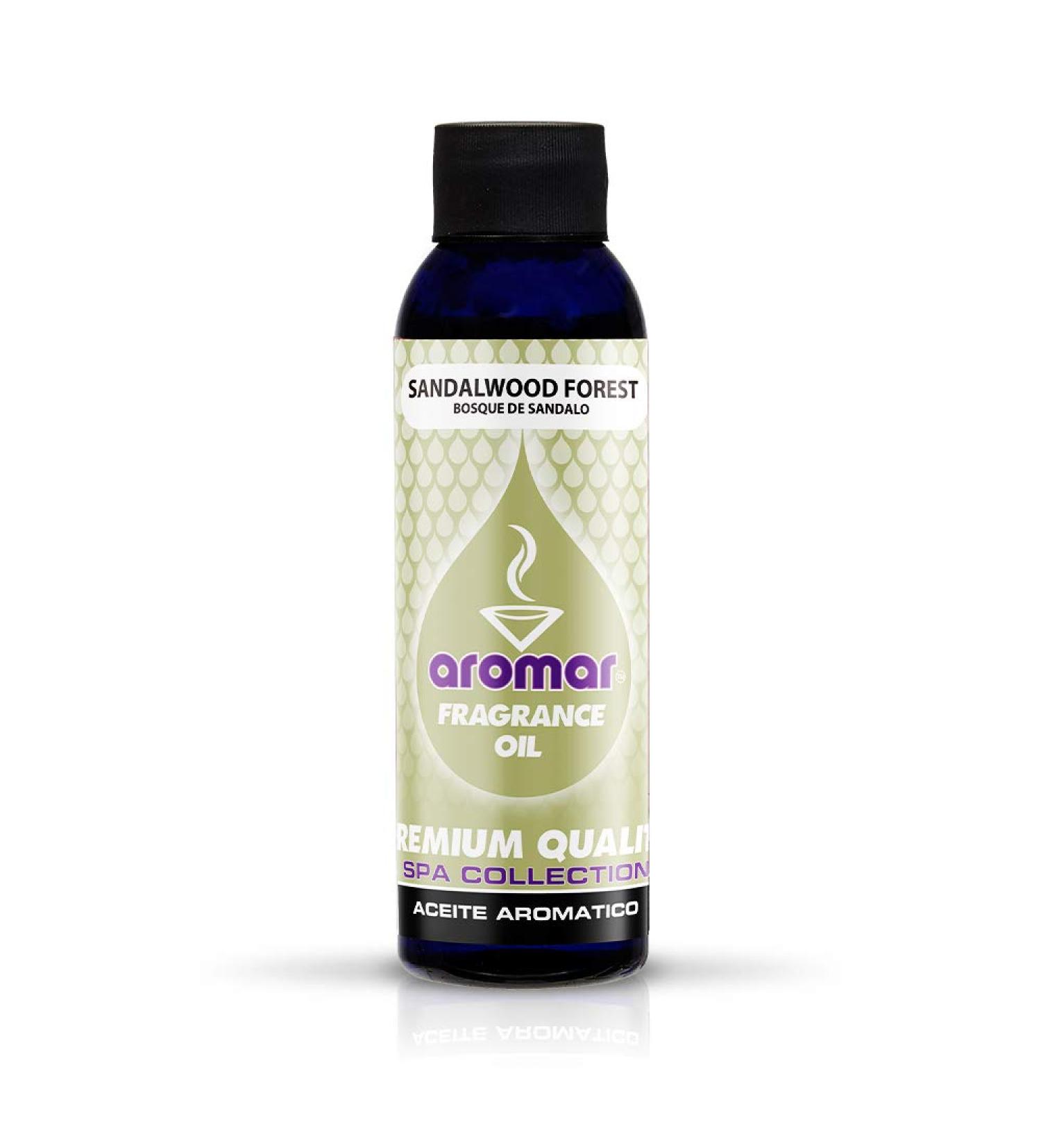 AROMAR Premium Fragrance Oil Sandalwood Forest 4oz. Bottles. Long Lasting Aromatic Scent Fresh and Revitalizing Aromatherapy for Living Room Bedroom and Kitchen