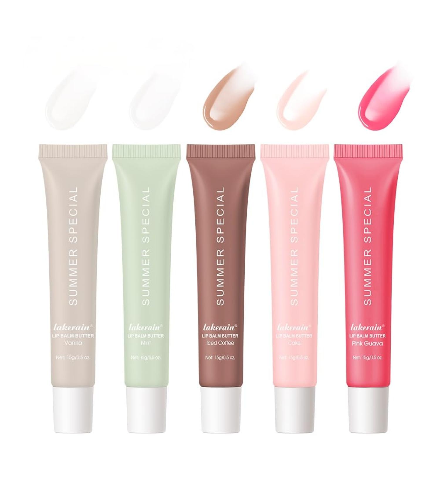 5Pcs Summer Special Lip Butter Balm Set-Shea Butter & Avocado Oil Formula Long-lasting Hydrating Non-Sticky Lip Gloss Soften Dry and Lip Care (5 PCS) 5Color - Buy Online on GoSupps.com