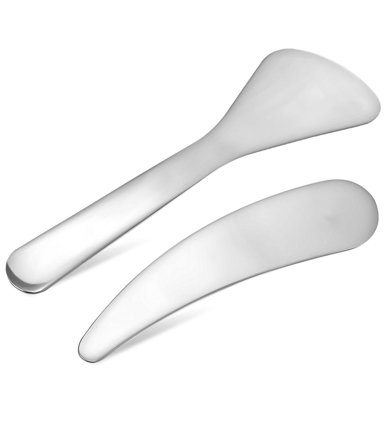 Buy Beaupretty 2pcs Cosmetic Spatula Set - Mini Facial Cream Spoon & Stainless Steel Spatula for Skincare | International Shipping Available - Buy Online on GoSupps.com