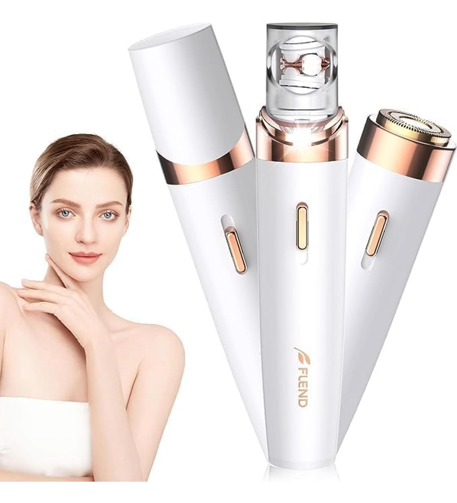 Wireless Facial & Body Epilator for Women - Painless Mini Epilator with LED Light for Intimate Areas | Luxury White-Purple Design - Buy Online on GoSupps.com