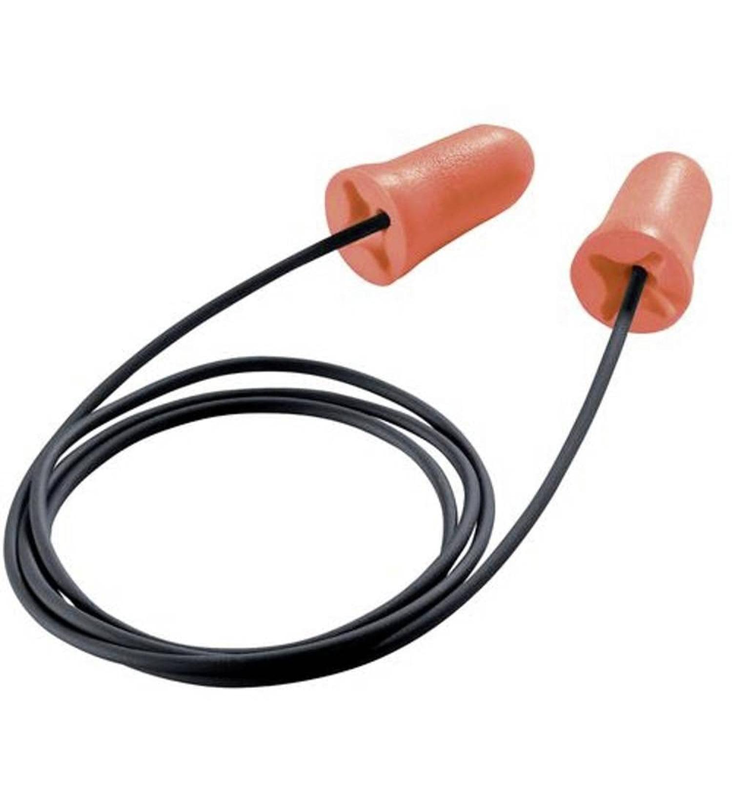 Uvex earplugs com4-fit with cord 100 pairs light orange