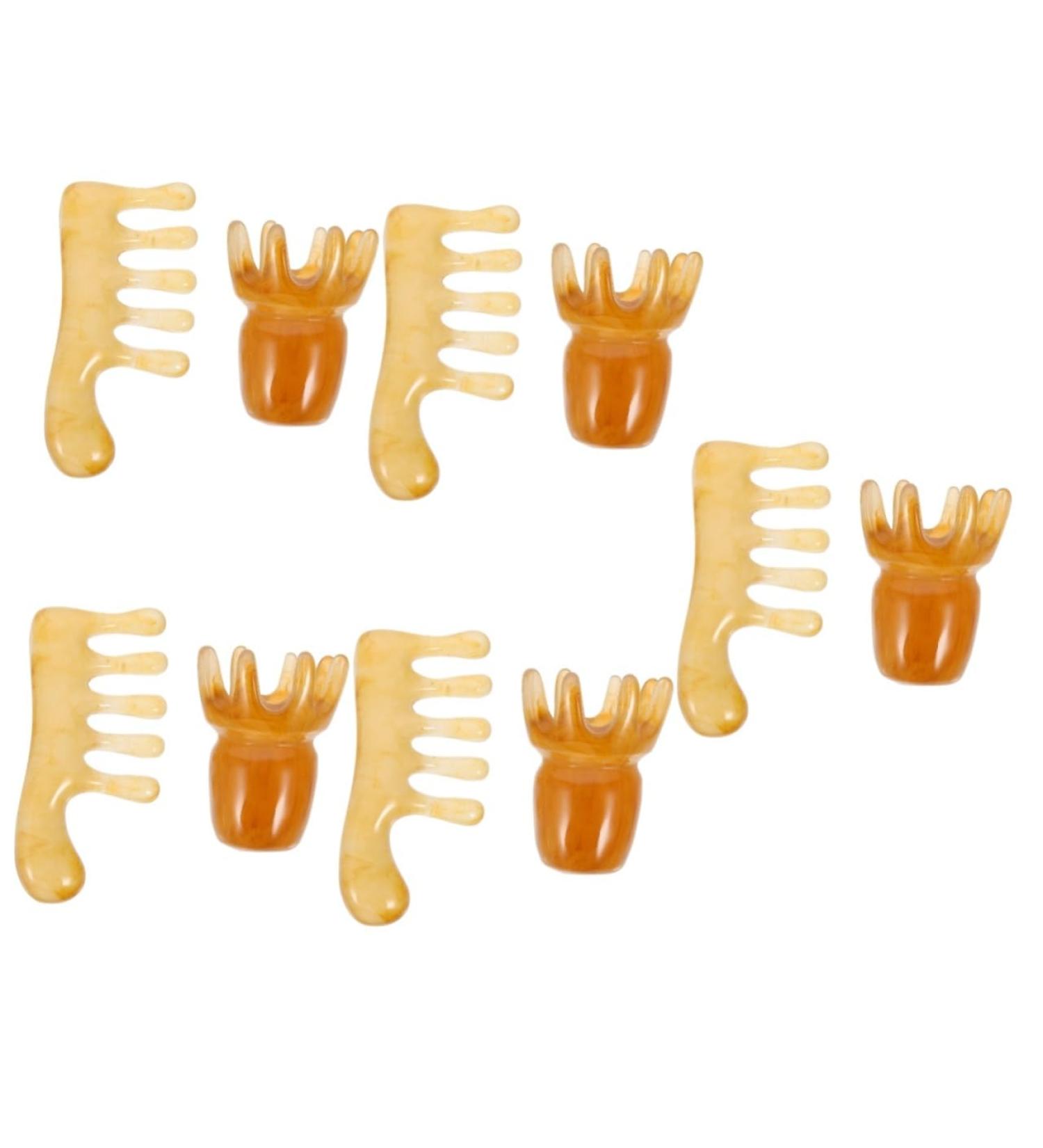 Minkissy 10-Piece Resin Massage & Hair Comb Set | Antistatic Gua Sha Tools & Muscle Scraper for Scalp & Body Massage - Buy Online on GoSupps.com