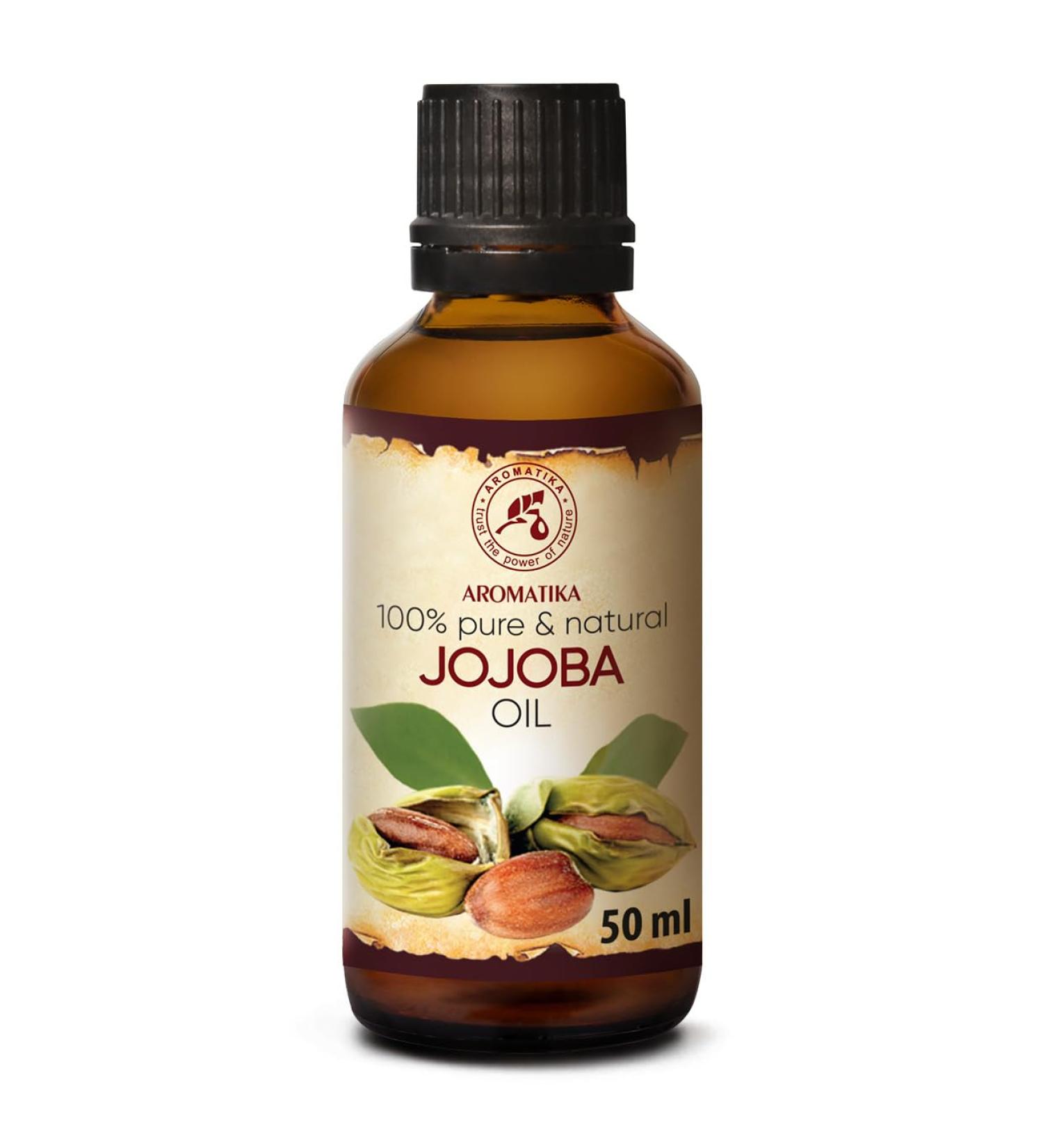 Pure Cold-Pressed Jojoba Oil 50ml - Natural Carrier Oil from Argentina for Skin & Hair Care - Simmondsia Chinensis - Buy Online on GoSupps.com