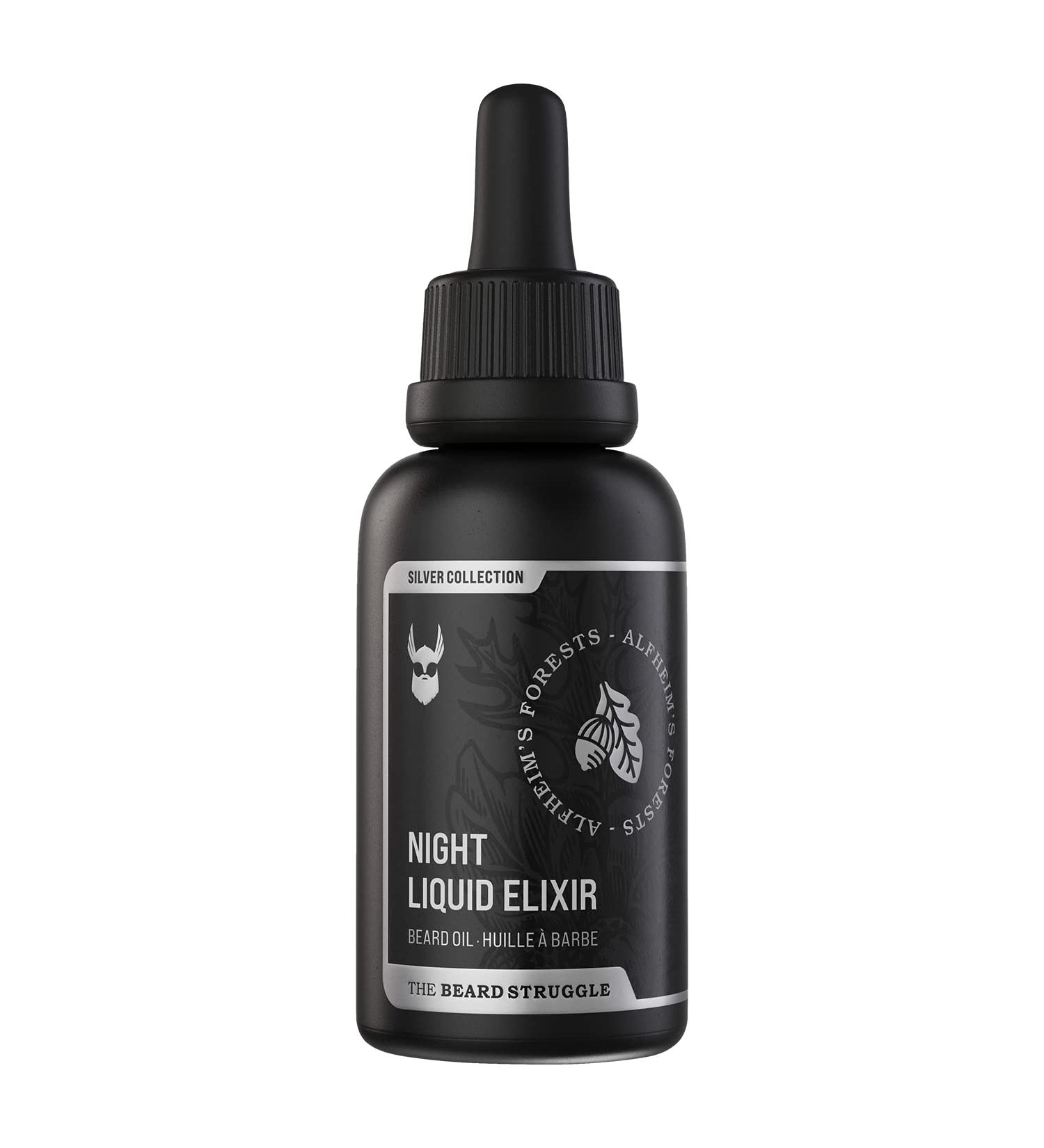 The Beard Struggle Night Liquid Elixir Beard Oil - Alfheim's Forests (30 ml) | Softens, Moisturizes, & Promotes Healthier Beard Growth | Vegan-Friendly - Buy Online on GoSupps.com