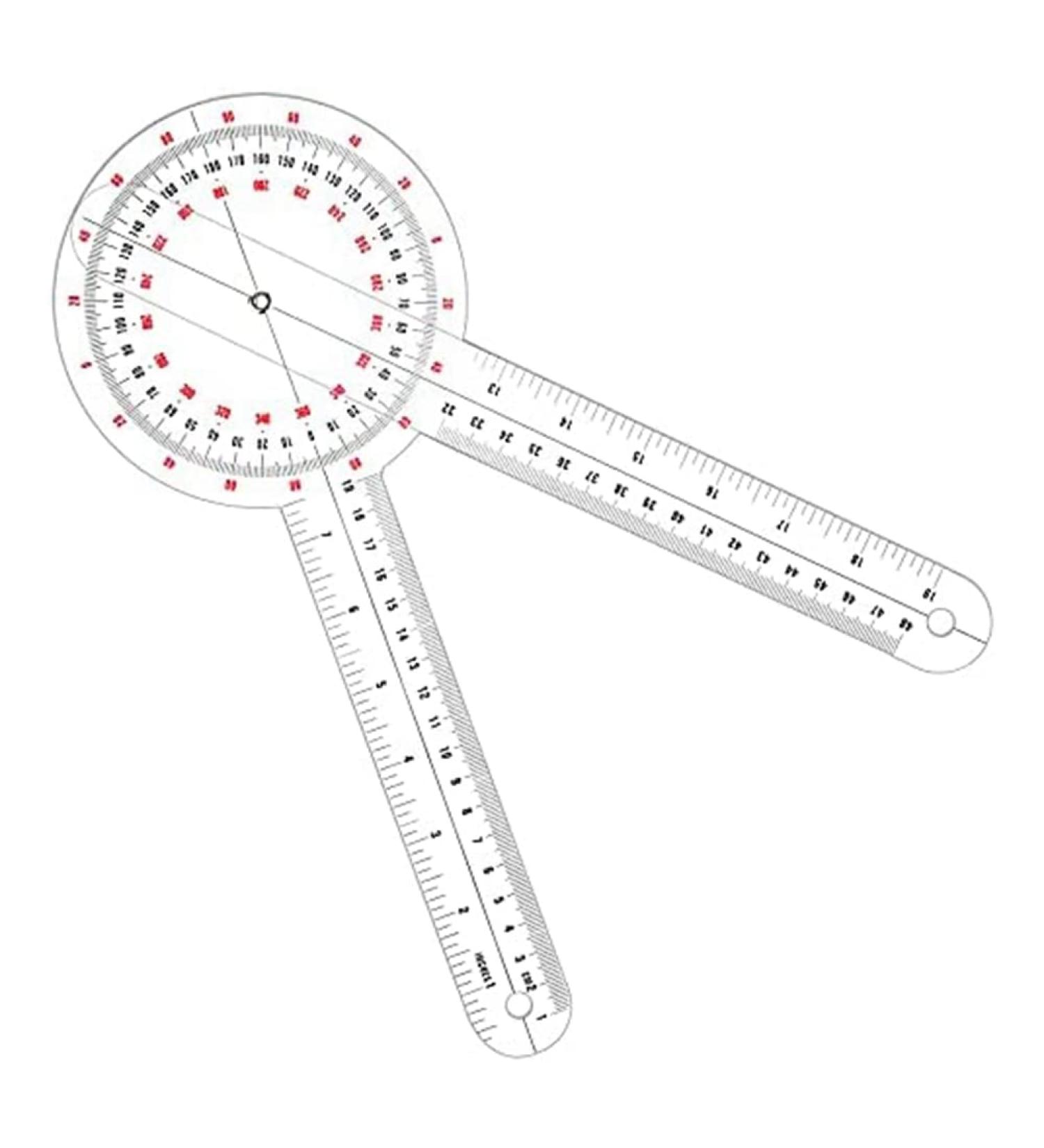 Louttary 1 Piece Transparent Orthopaedic Square Plastic Instrument 360 Degree Band Dental Ruler 12 - Buy Online on GoSupps.com