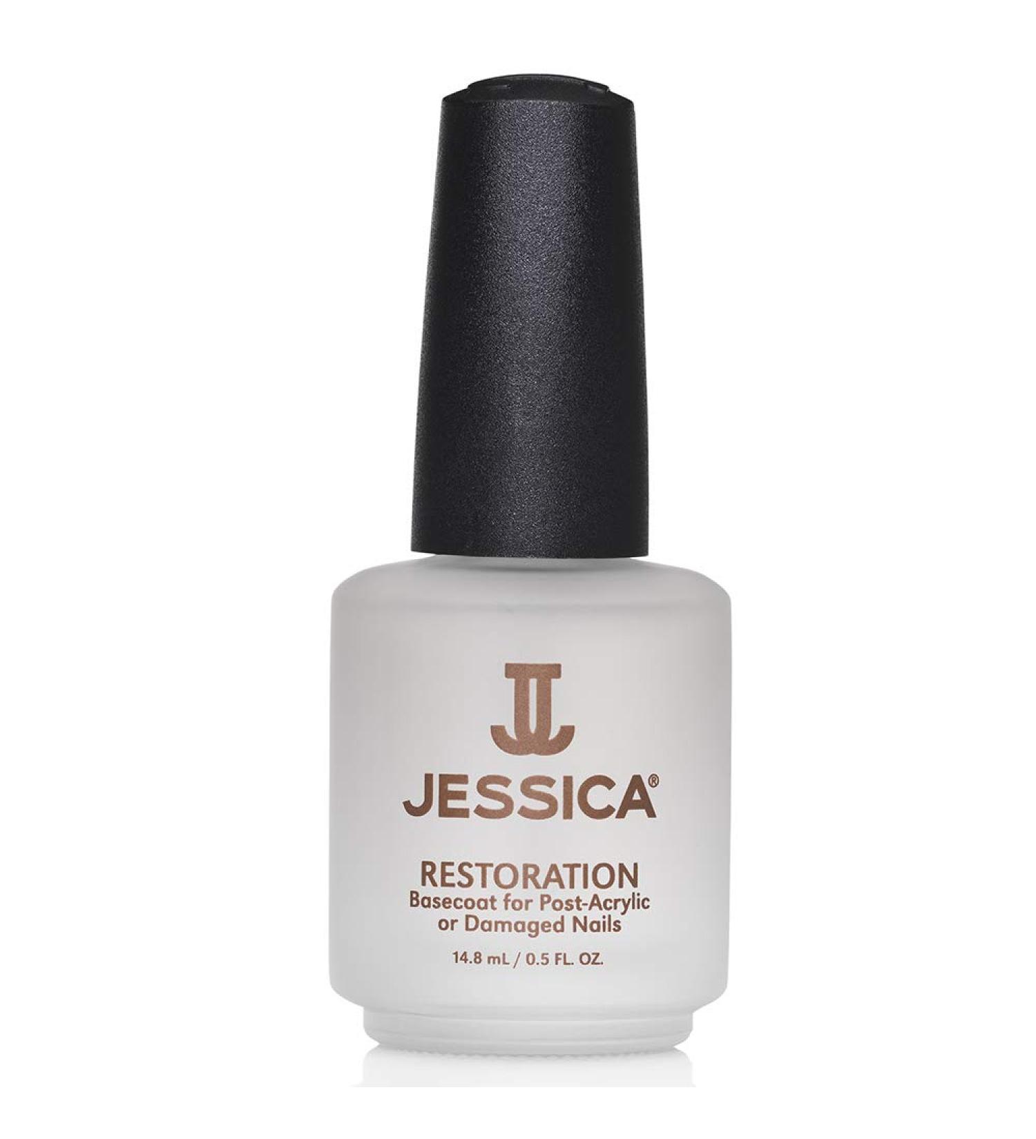 JESSICA Restoration Nail Polish Base Coat for Post-Acrylic or Damaged Nails 14.8 ml 14.8 ml (Pack of 1) - Buy Online on GoSupps.com