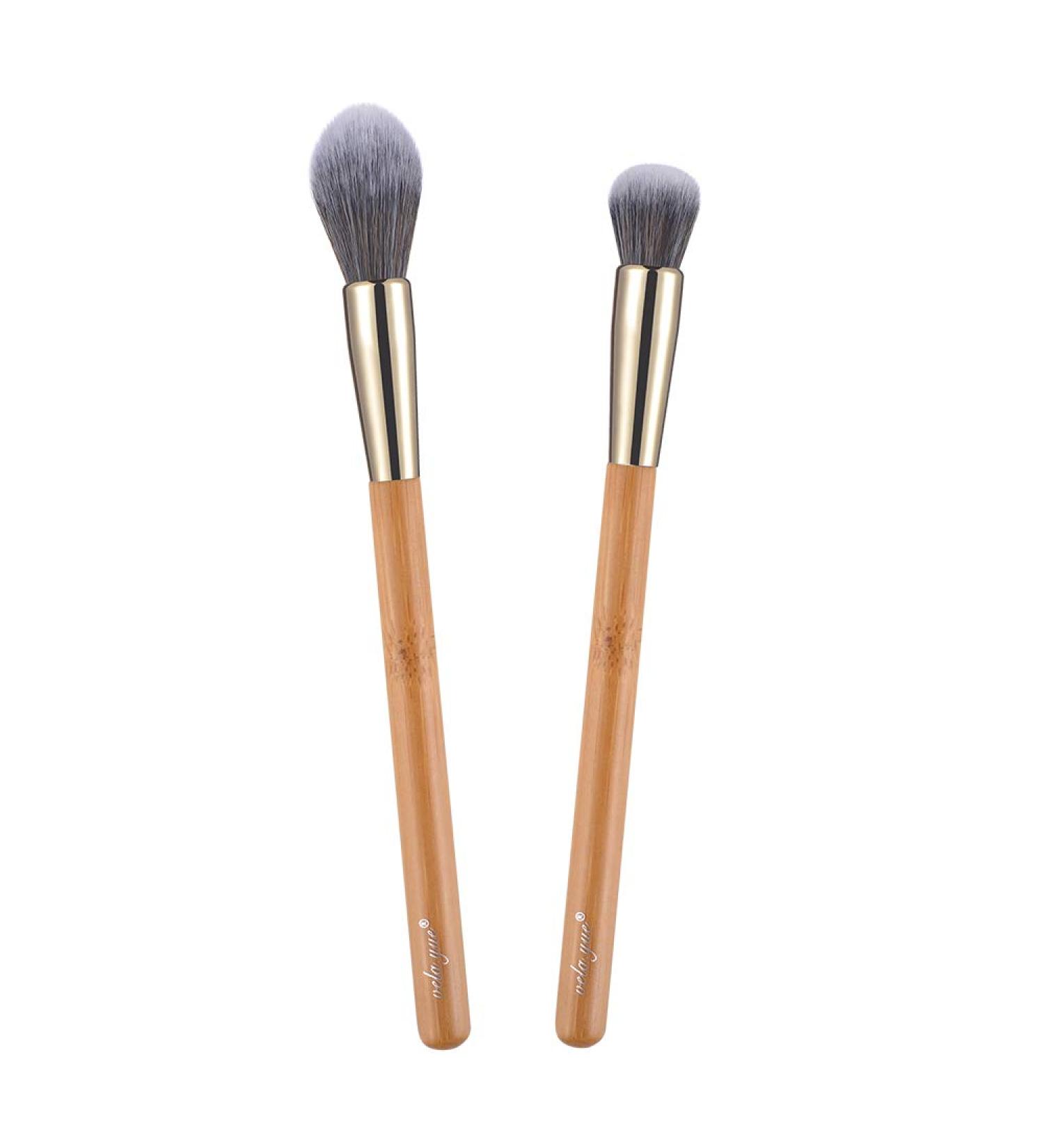 Vela.Yue 2pcs Precision Makeup Brush Set for Face Shape, Highlighting, and Blending - Buy Online on GoSupps.com