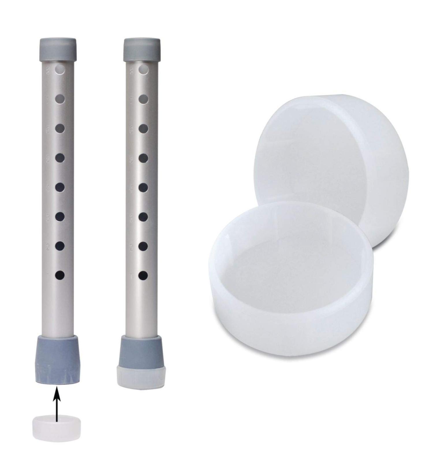 Days Walker Glide Caps, Pack of 4, Tips for Days Walkers to Help Smoothly Walk on Indoor or Flat Outdoor Surfaces or Carpet, Mobility Aid Accessory for Elderly, Handicapped, and Disabled users