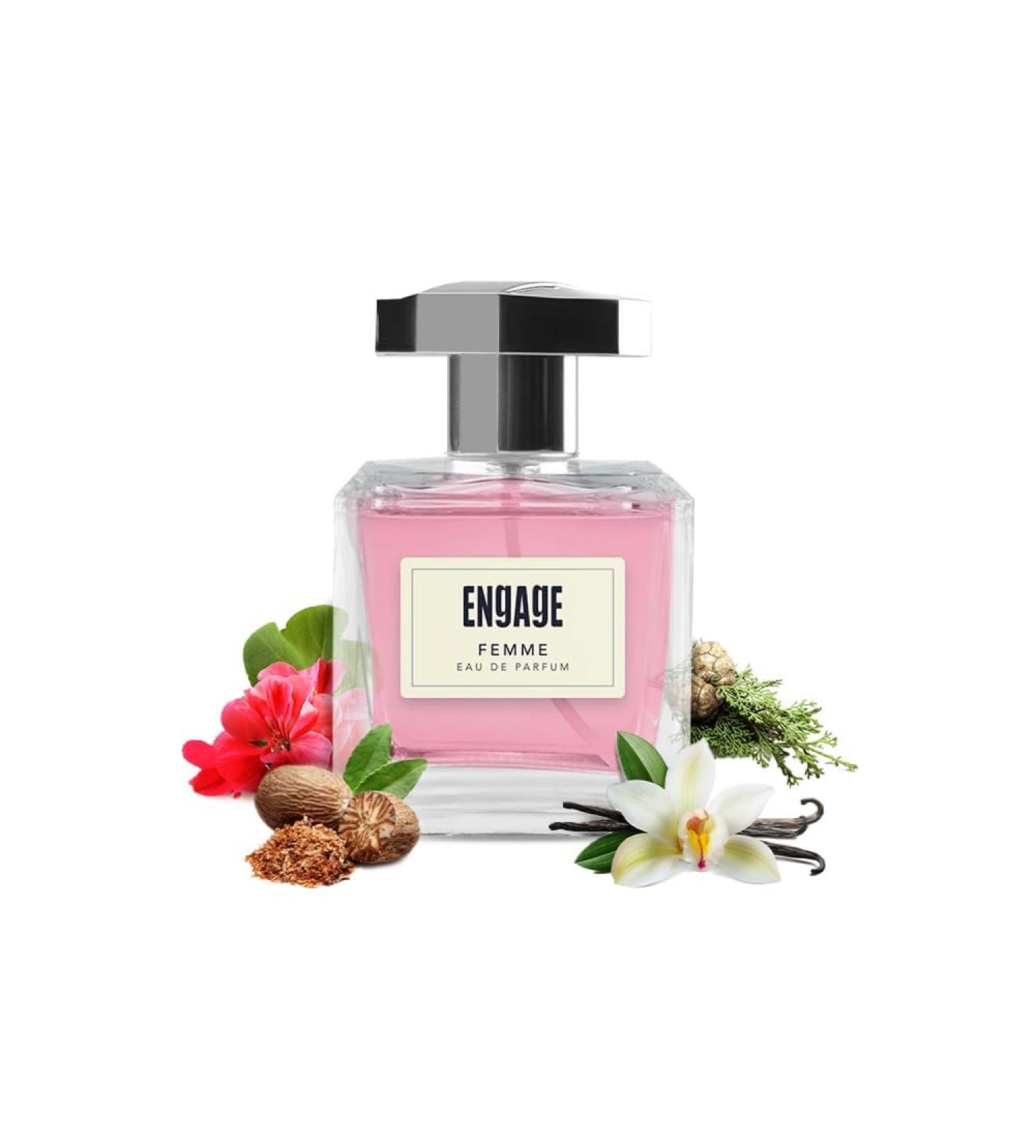 Enga.gee Femme Eau De Parfum for Women Citrus and Floral Fragrance Scent Skin Friendly Perfume for Women 100ml - Buy Online on GoSupps.com
