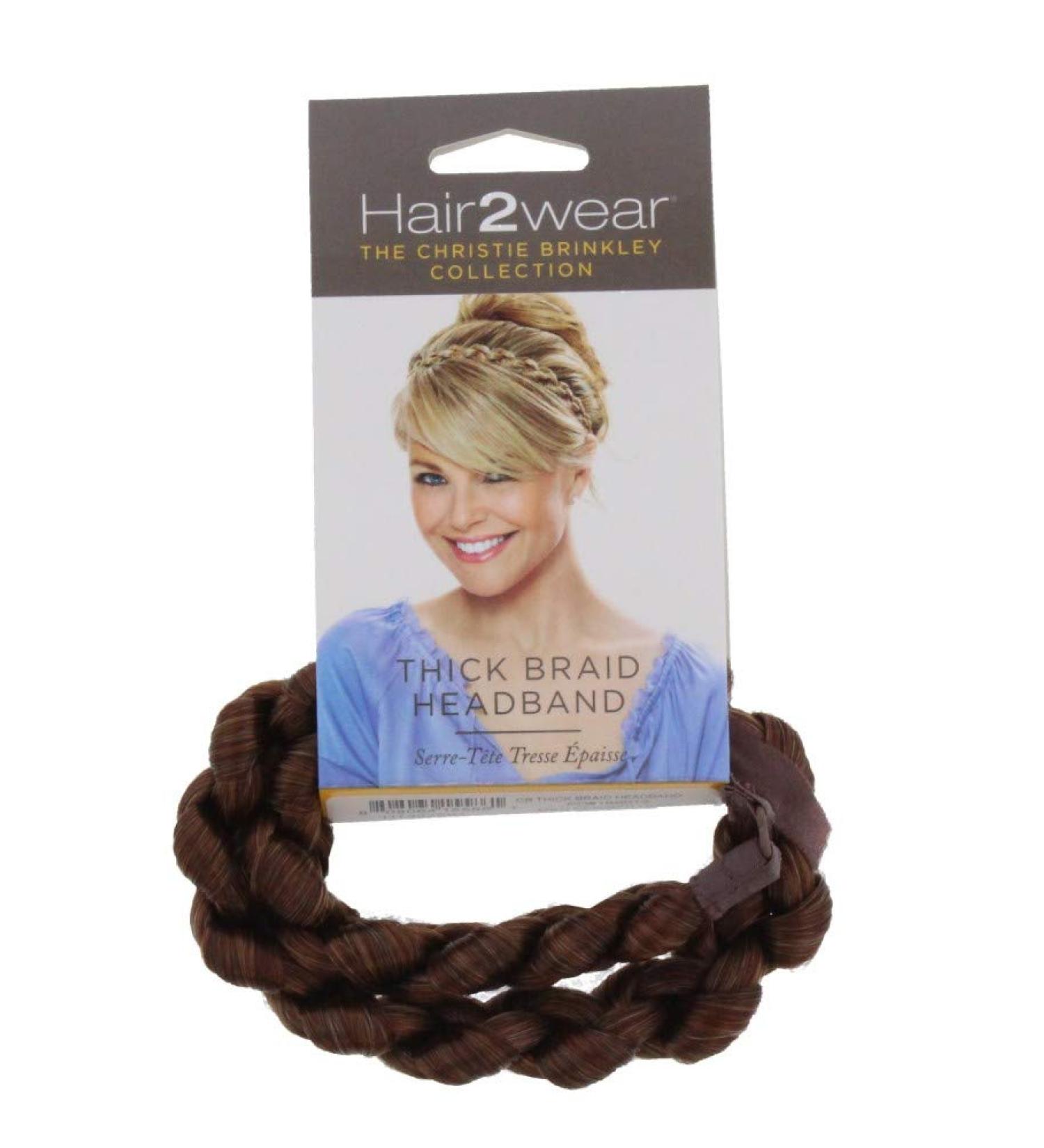 HAIR2WEAR Thick Braid Headband Medium Red - Red Highlights Ht30205S+