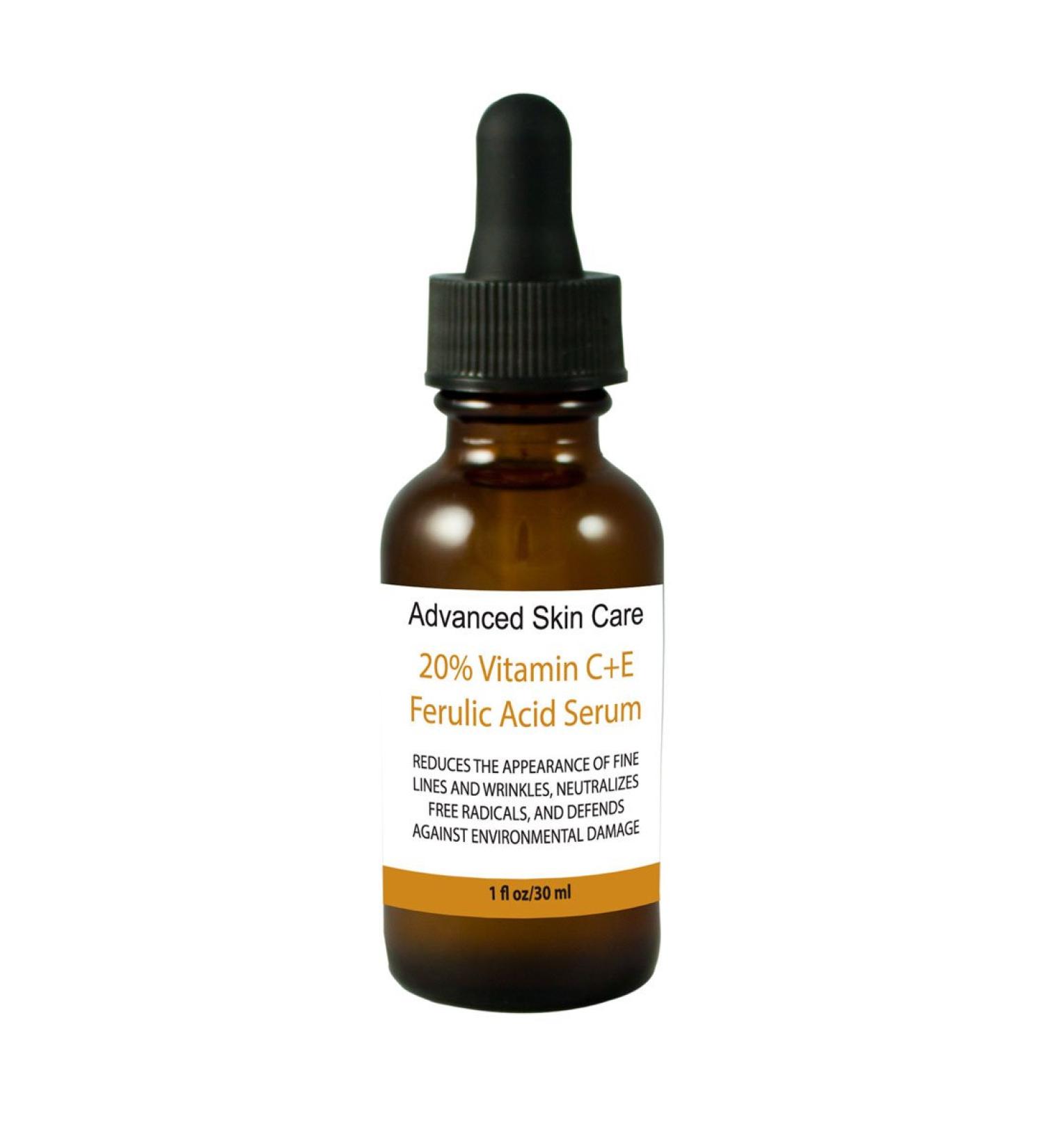 20% Vitamin C+e Ferulic Acid & Hyaluronic Acid Serum Skin Brighten Skin Age & Sun Damage Wrinkle 1oz (Made Fresh When Ordered!)