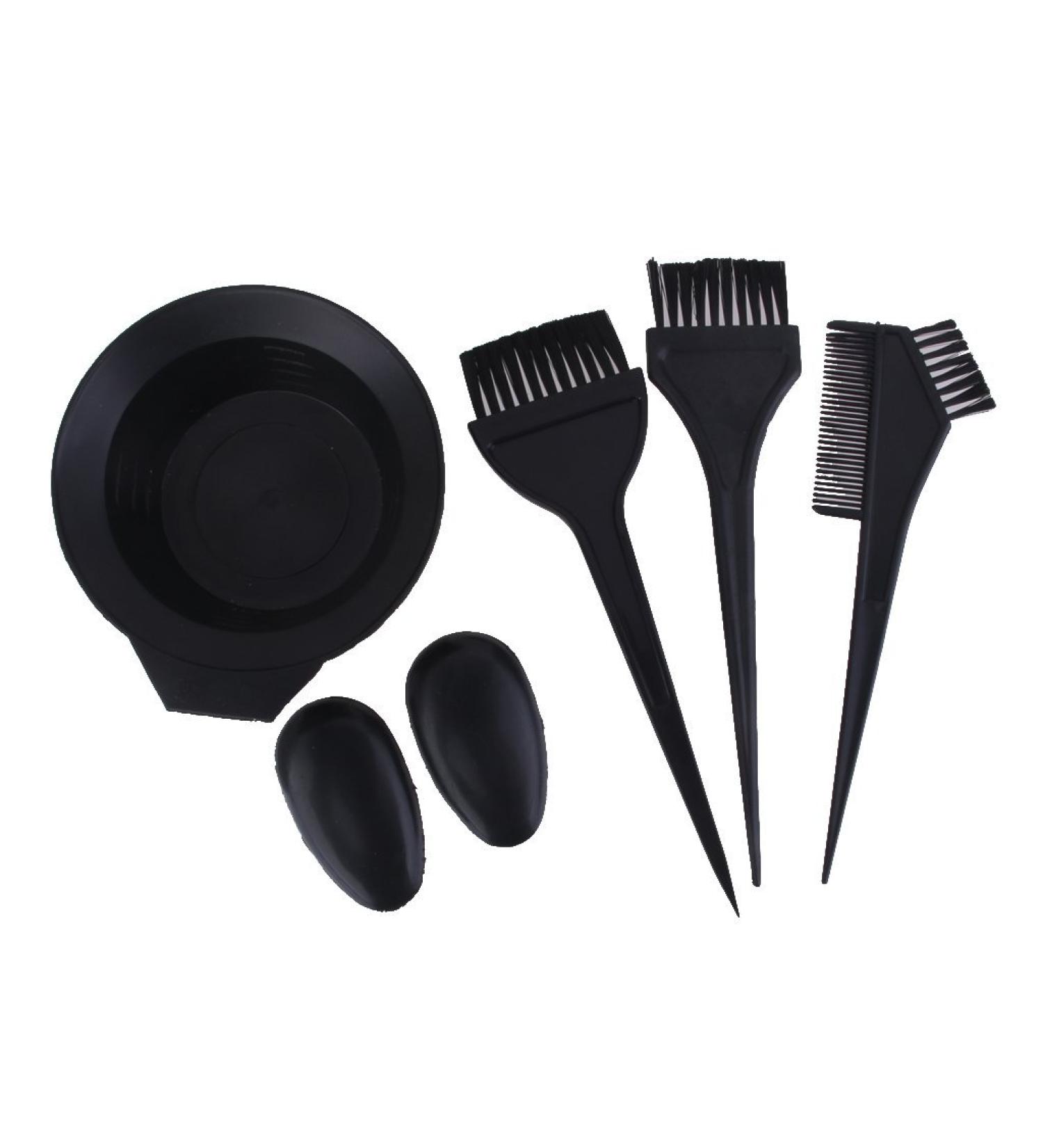 Cutefly Salon Hair Color Dye Bowl Comb Brush Set - Professional Hairdressing Tint Tools in Black for Flawless Application - Buy Online on GoSupps.com