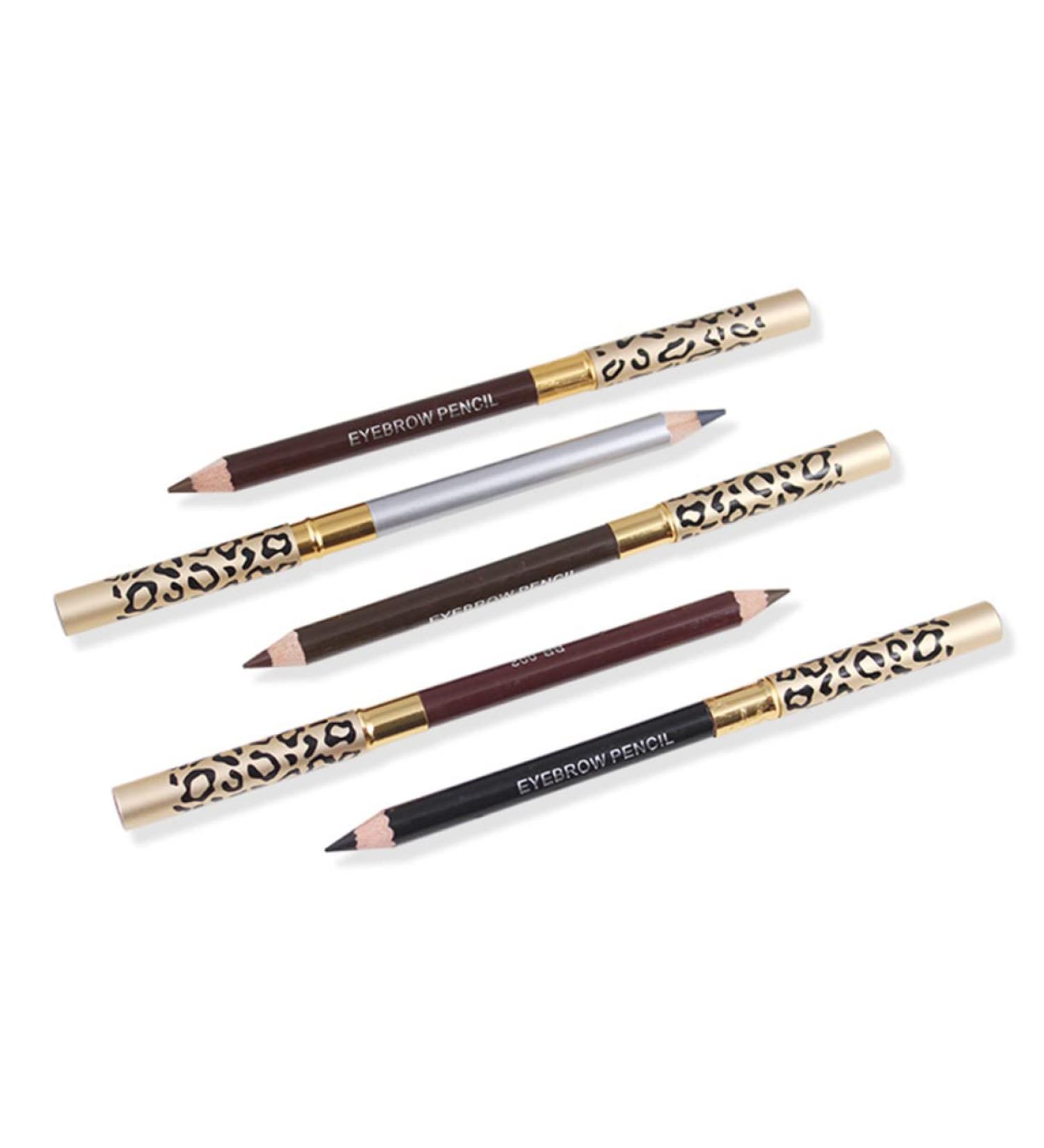 FOYTOKI 2pcs Eyebrow Pencil Brush Kit Highlighter Brush Double Ended Eyebrow Pencil Mascara Gel Wooden Brown 1 count (Pack of 1) Brown - Buy Online on GoSupps.com