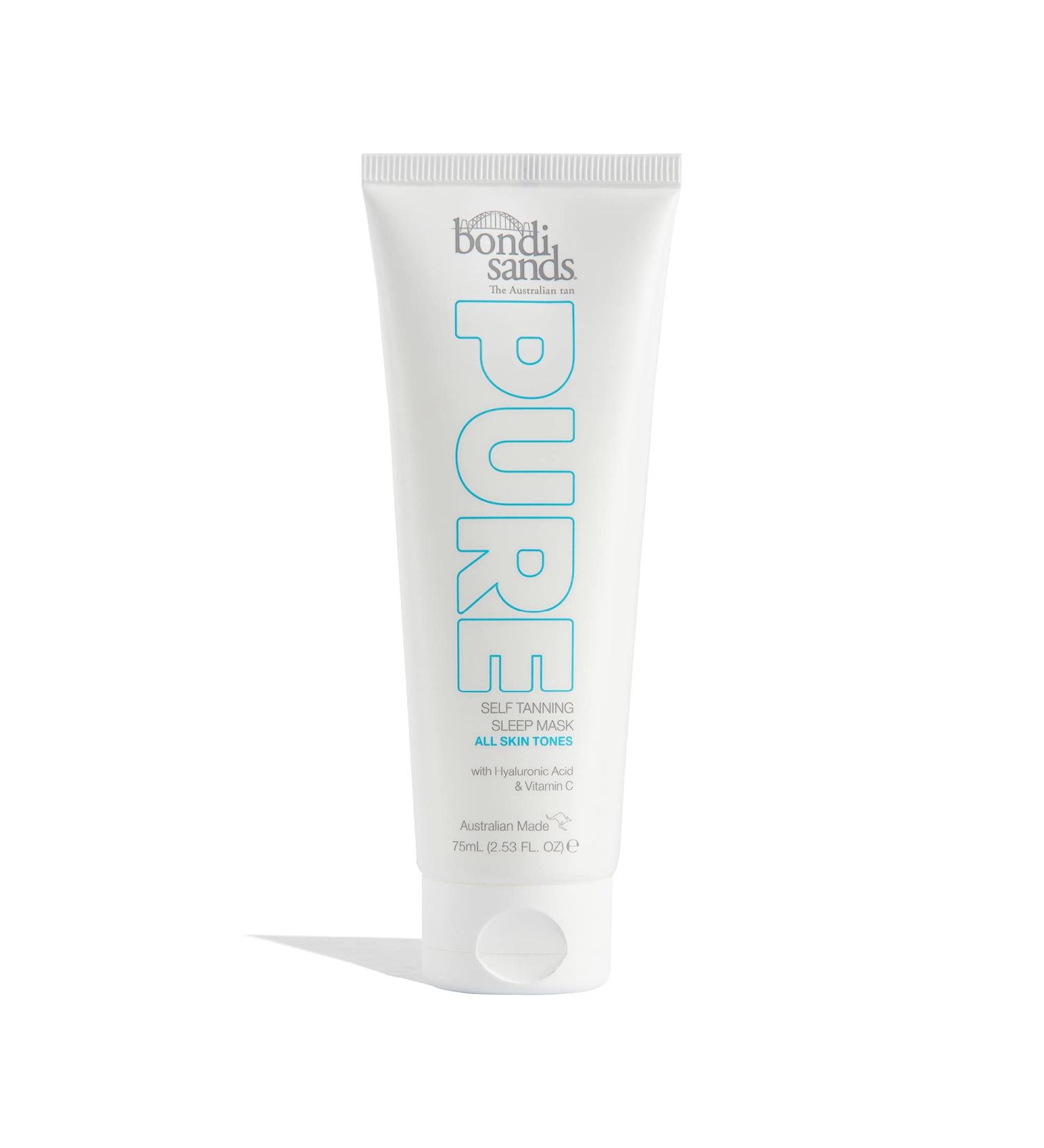 Bondi Sands PURE Self-Tanning Sleep Mask - Hydrating Hyaluronic Acid for Glowing Tan | Fragrance-Free, Cruelty-Free, Vegan | 2.53 Oz/75 mL - Buy Online on GoSupps.com