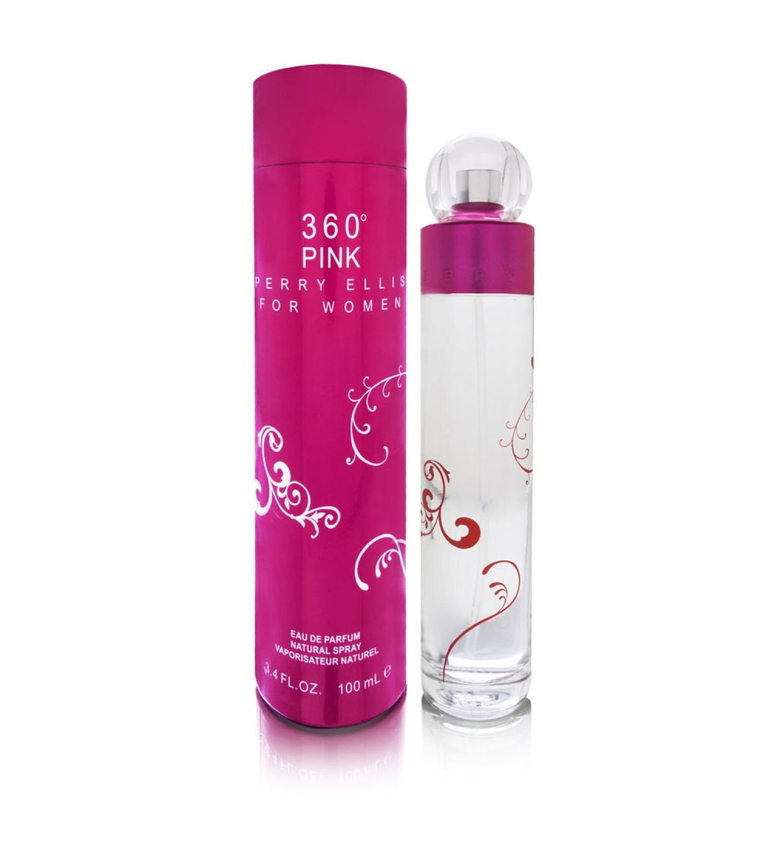 360 Pink Eau De Parfum Spray for Women by Perry Ellis 3.4 Ounce