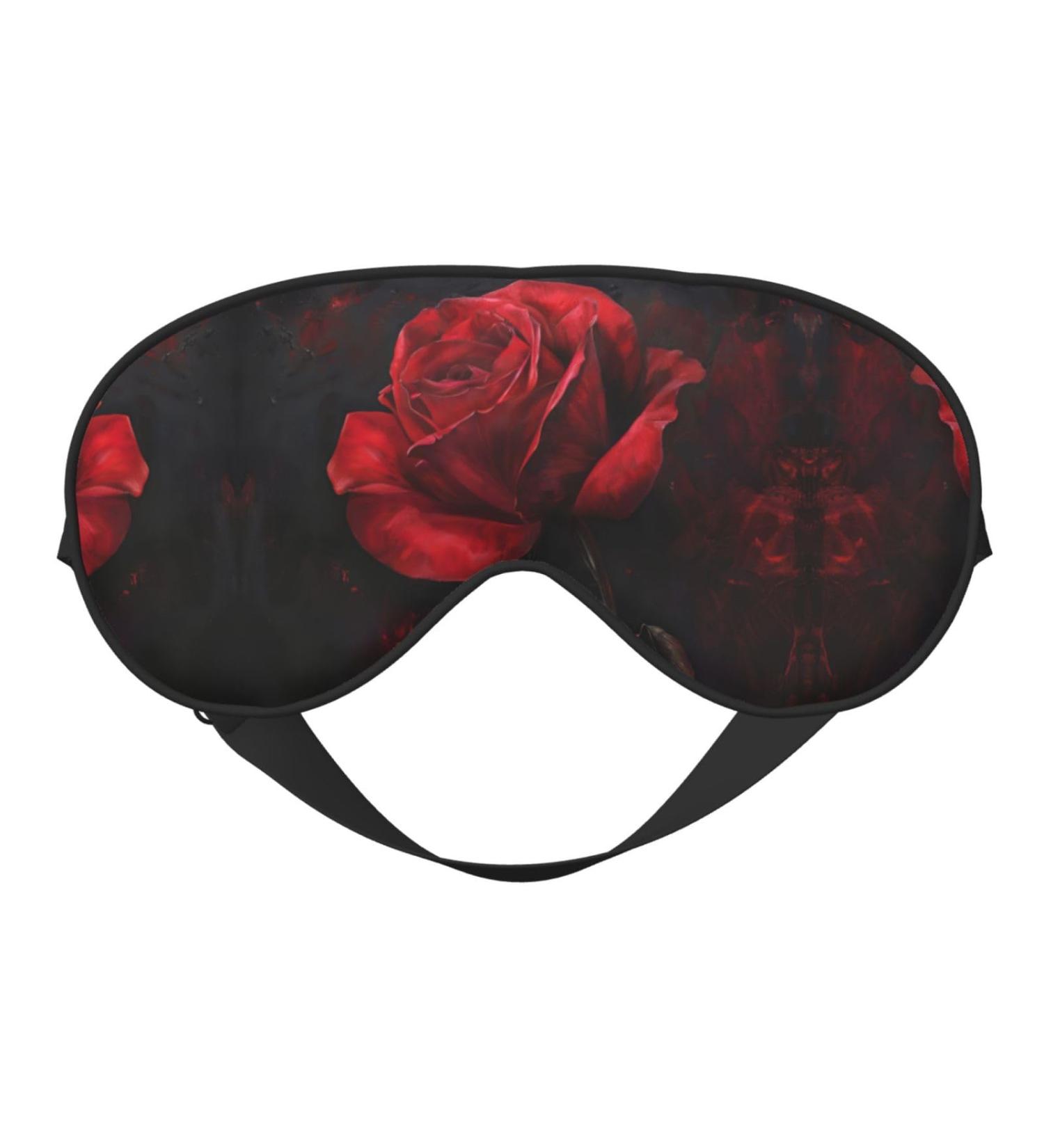 Red Rose Soft Sleep Eye Mask - Breathable Travel Eye Patch for Women | Perfect for Relaxation - Buy Online on GoSupps.com