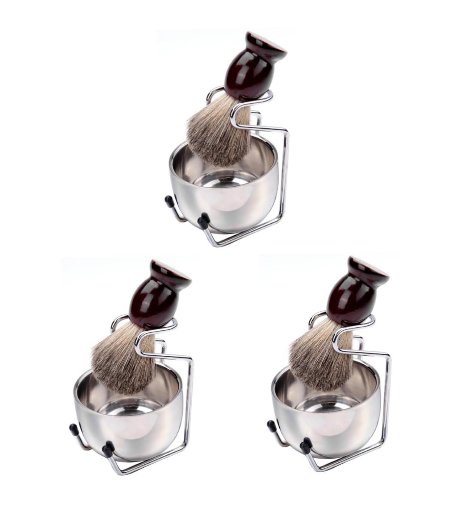 Buy Minkissy 9 StK Mustache & Beard Brush Set | Premium Facial & Hair Care for Men | Perfect Razor Brush for Grooming - Buy Online on GoSupps.com