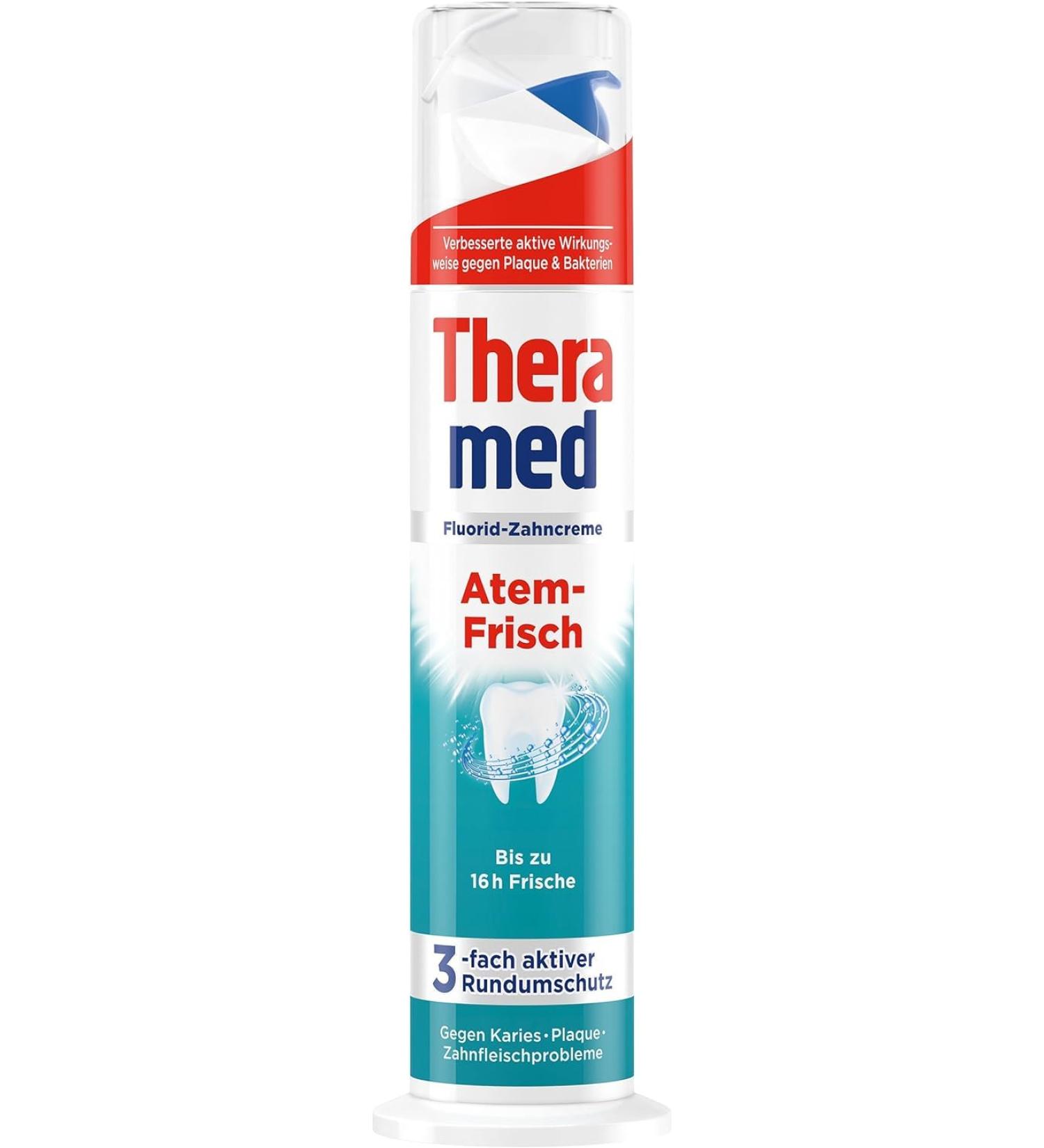 Buy Theramed Toothpaste Dispenser Breath Fresh 100 ml - International Shipping Available - Buy Online on GoSupps.com