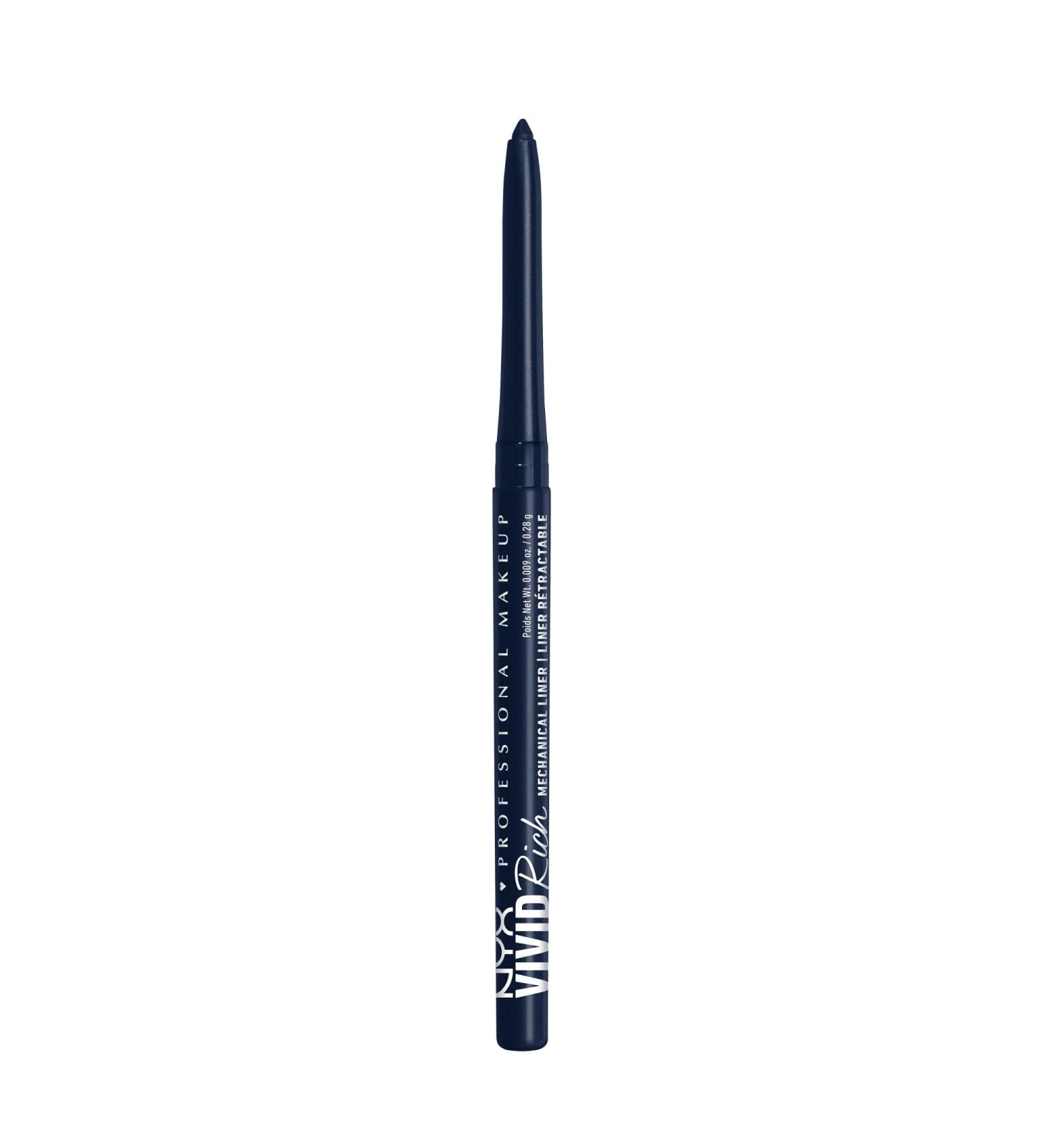 NYX PROFESSIONAL MAKEUP Vivid Rich Mechanical Pencil Eyeliner Rich shades Vegan Formula - Sapphire Bling (Dark Blue) 1 count (Pack of 1) Sapphire Bling - Buy Online on GoSupps.com