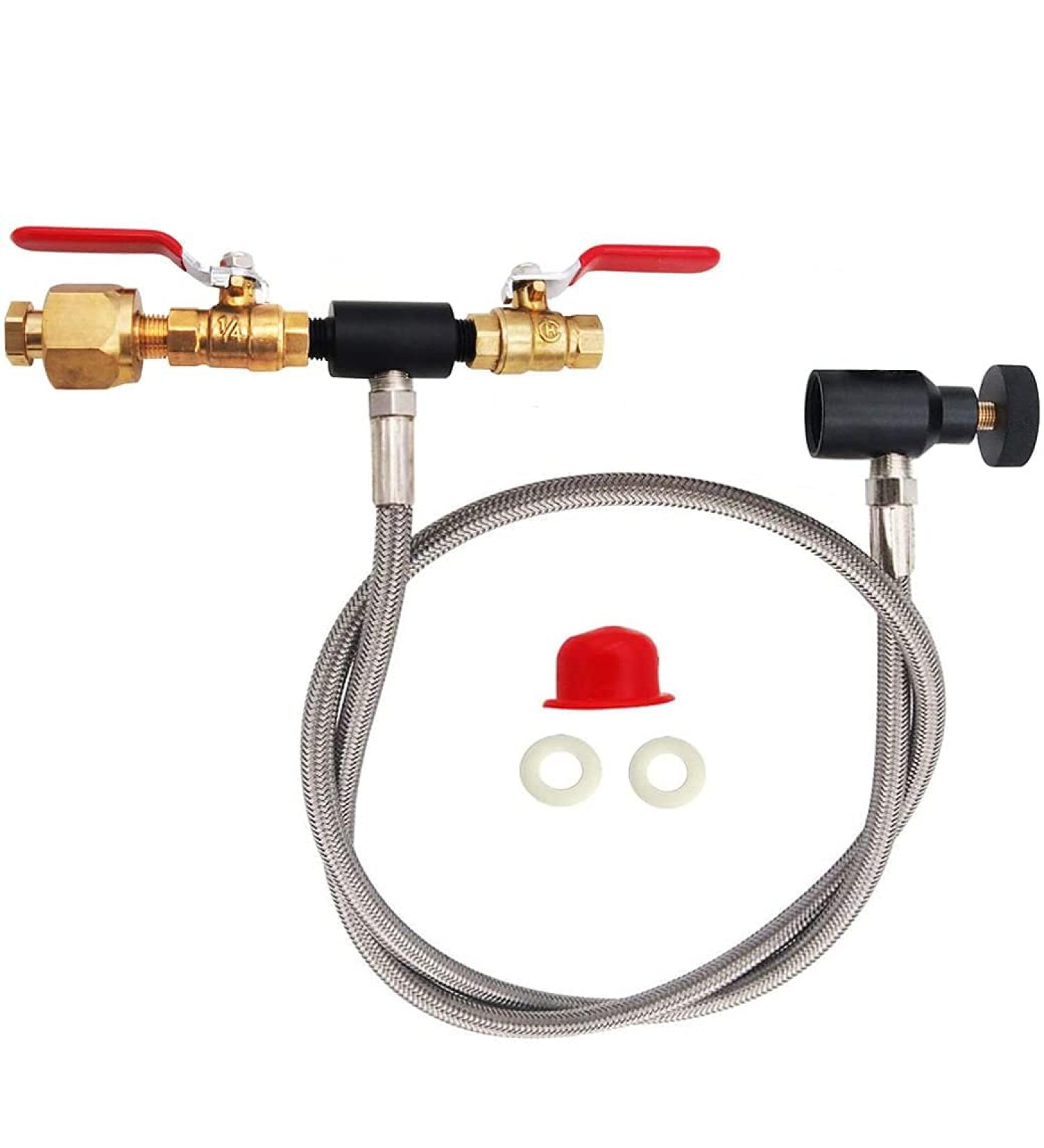 VaVoger Paintball CO2 Tank Refill Station - Stainless Steel Connector Hose for 12oz, 16oz, 20oz Tanks - Buy Online on GoSupps.com