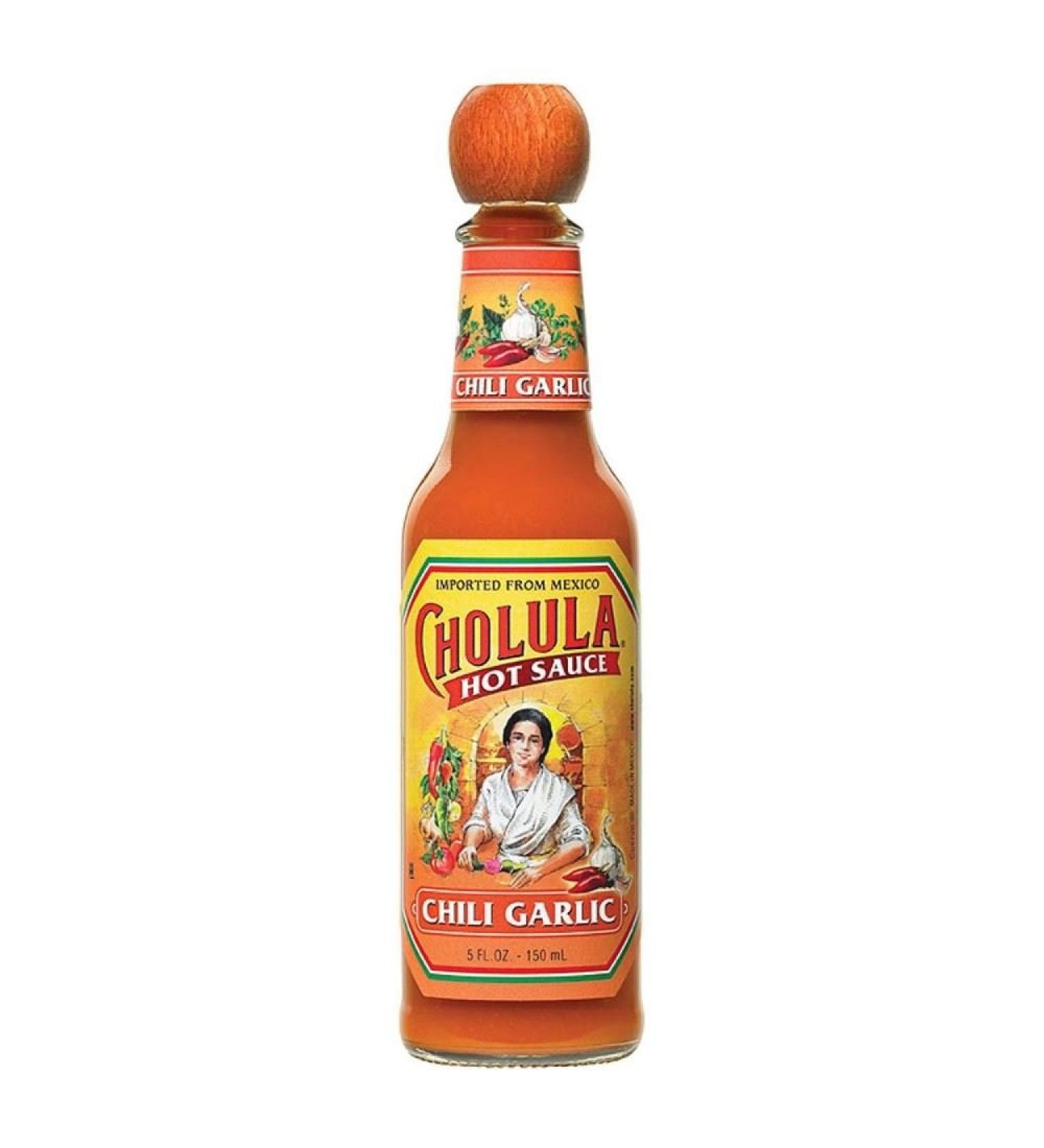 Cholula Hot Mexican Sauce with Garlic (150ml) - Pack of 2
