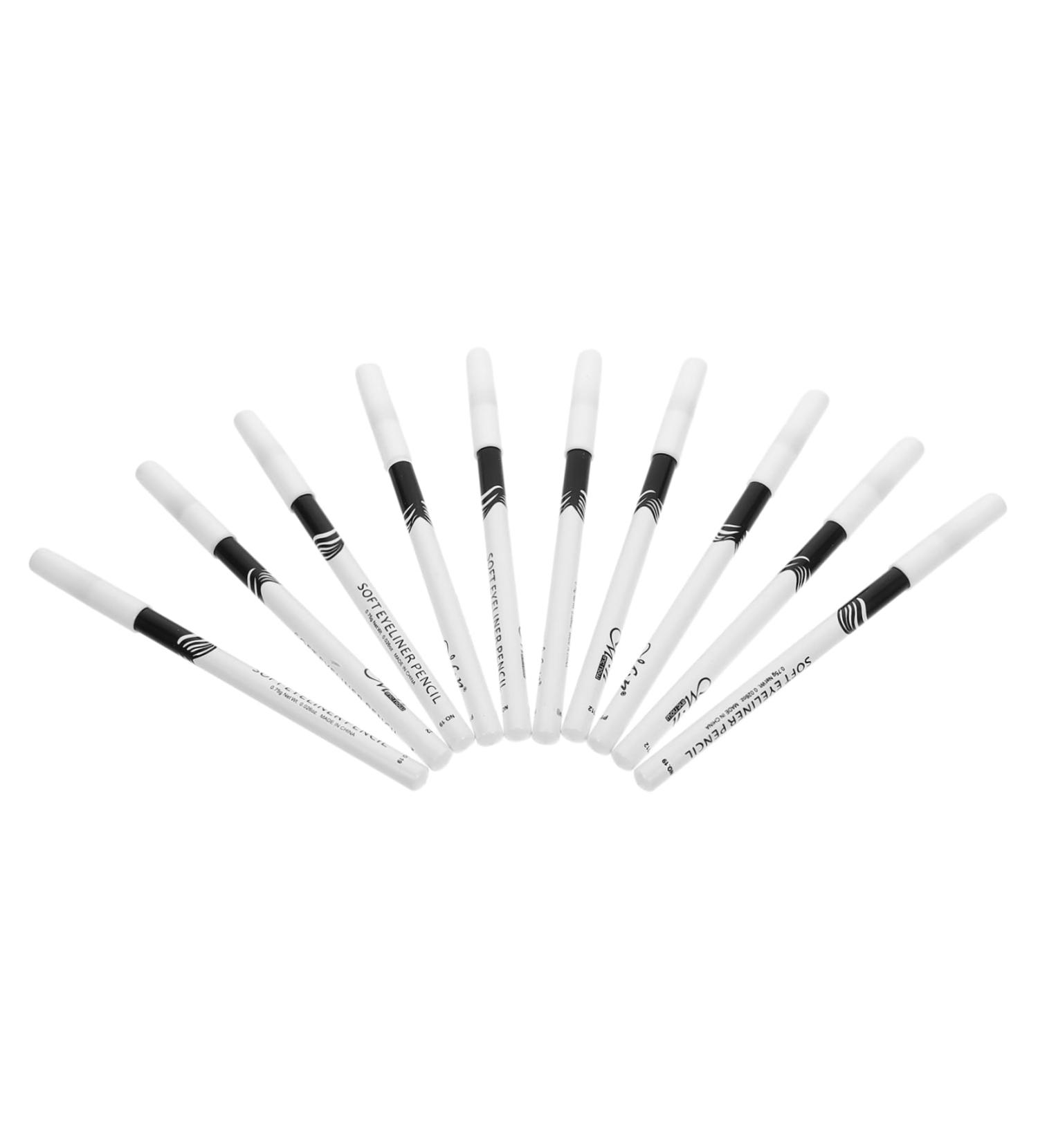 WOONEKY 70 Pcs Lying Silkworm Eyeliner White Eye Liner Eyeliner Pencils Highlighter Eyeliner Pen Wooden Pole - Buy Online on GoSupps.com