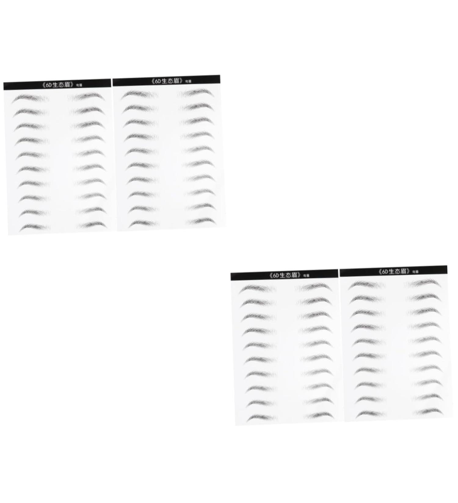 NOLITOY 4 Sheets Women Makeup Eyebrow Stickers Eyebrows Artificial Eyebrow Patch 3d Makeup Tools Disposable - Buy Online on GoSupps.com